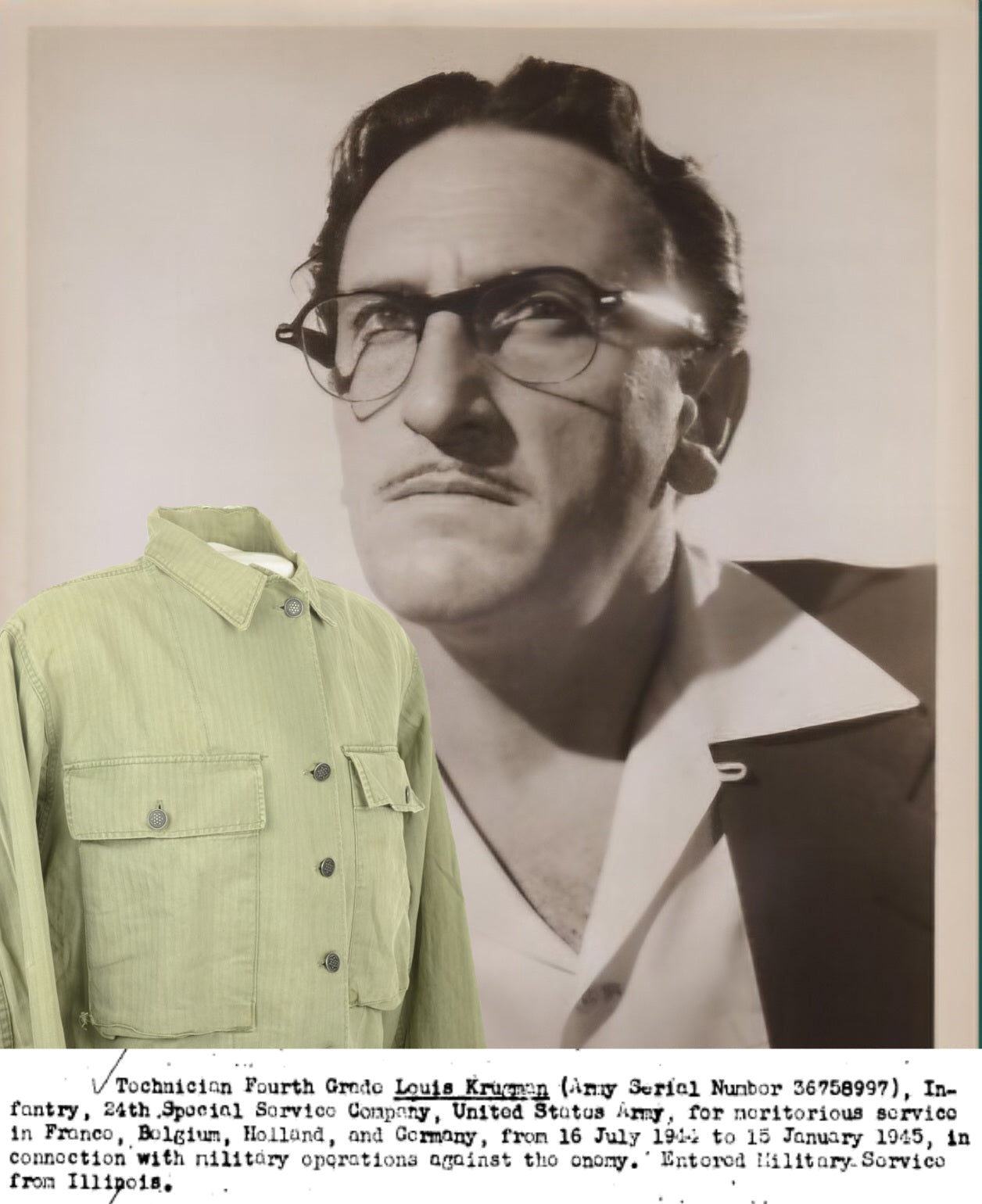 Veste HBT identifiée / Acteur Américain LOU KRUGMAN