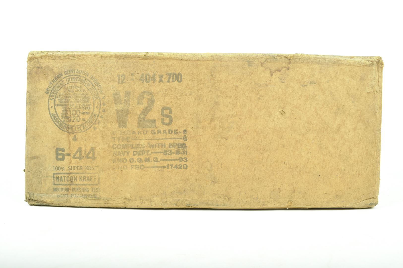 Carton de ration V2s  daté 1944