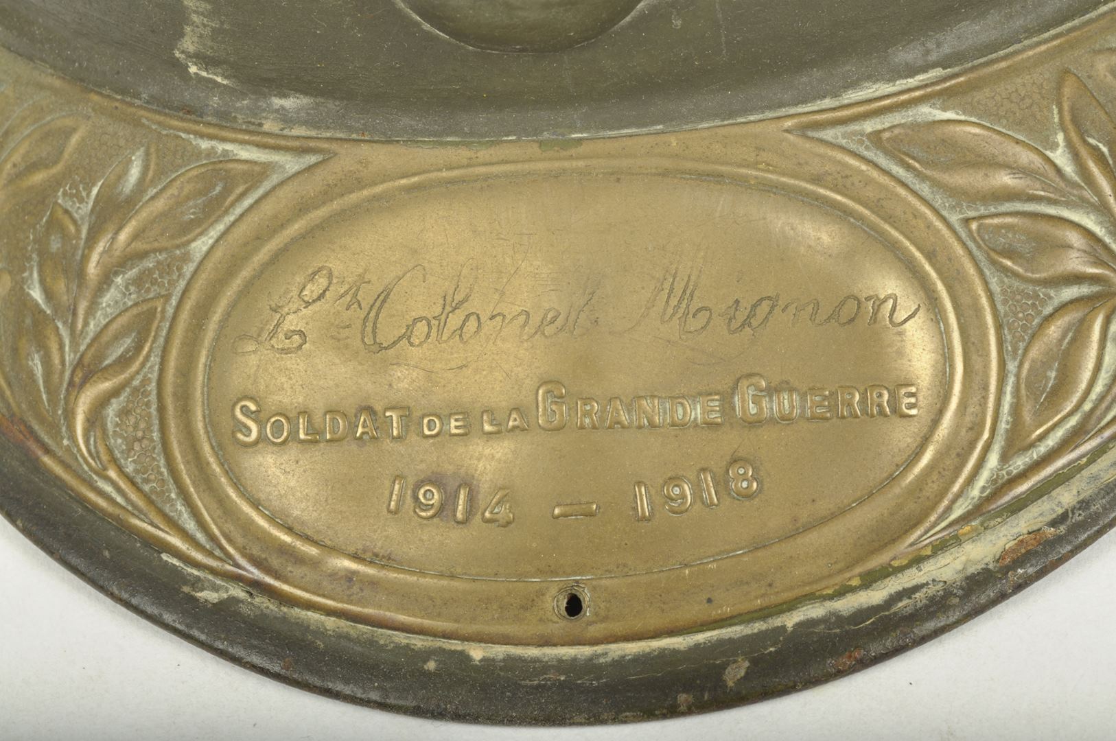 Casque Adrian Modèle 1915 du Lieutenant Colonel Mignon / 72ième et 153ième RI