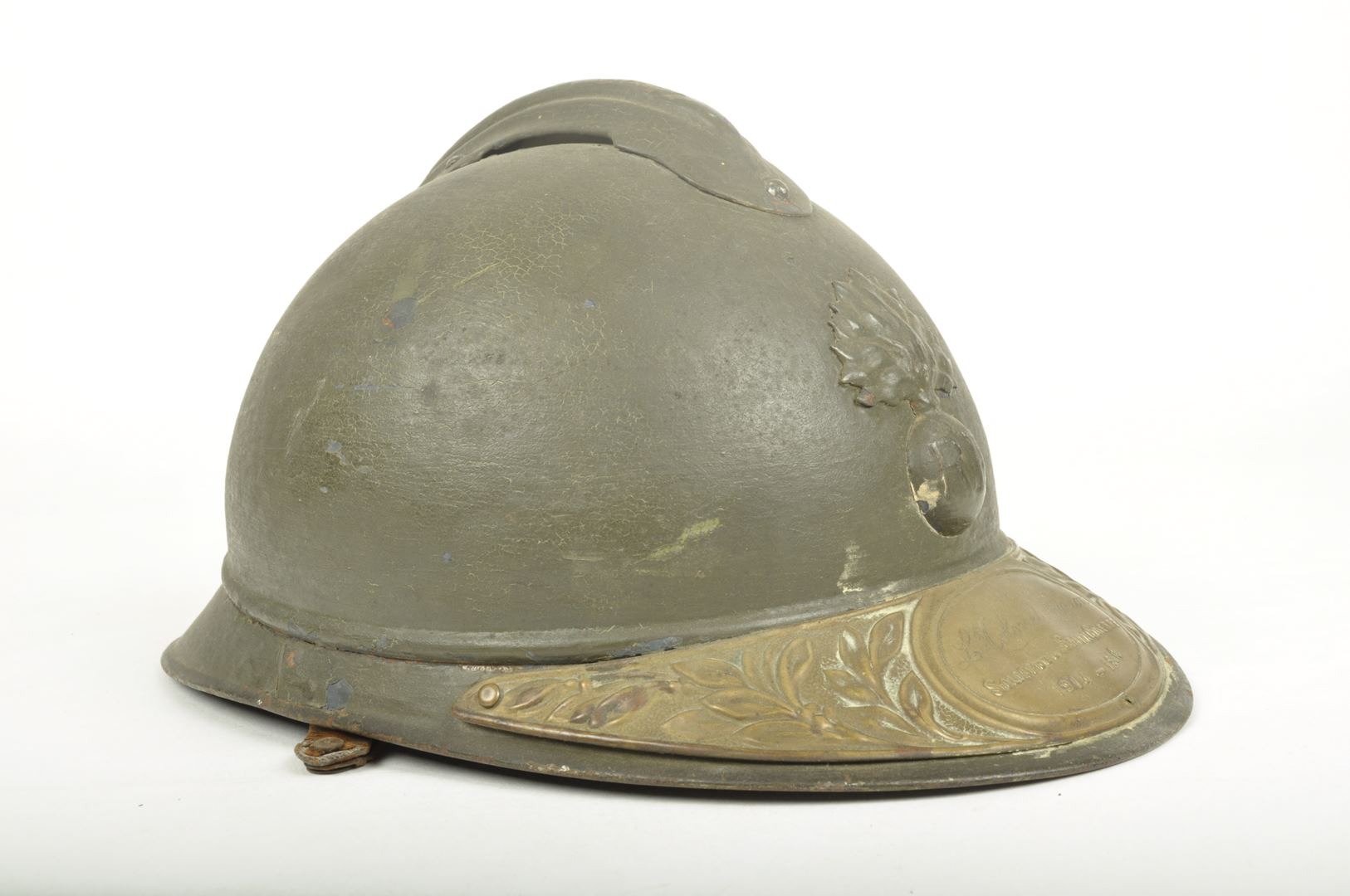 Casque Adrian Modèle 1915 du Lieutenant Colonel Mignon / 72ième et 153ième RI