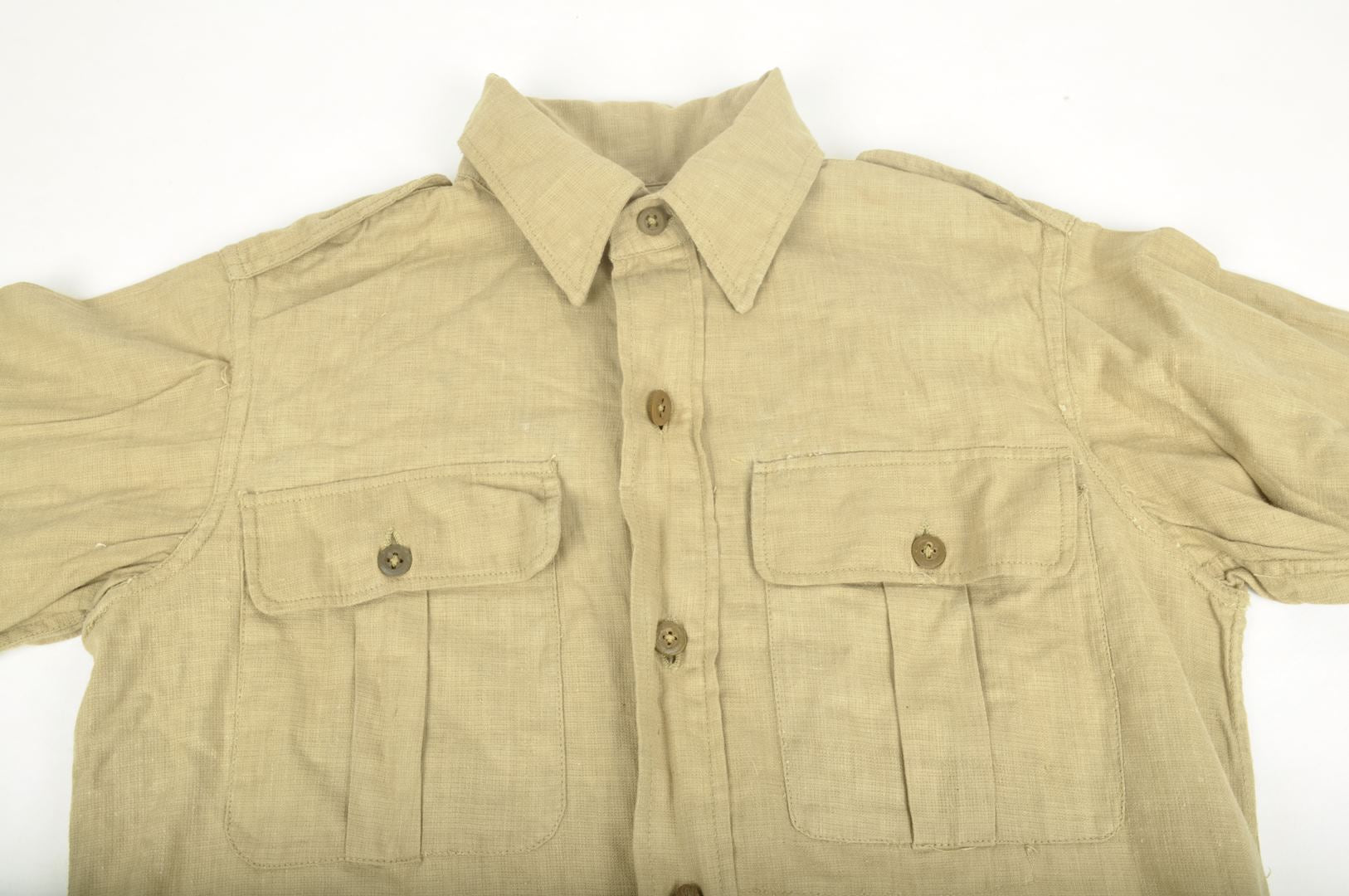 Vareuse tropicale "Bush Jacket" en Aertex de confection Indienne / datée 1943