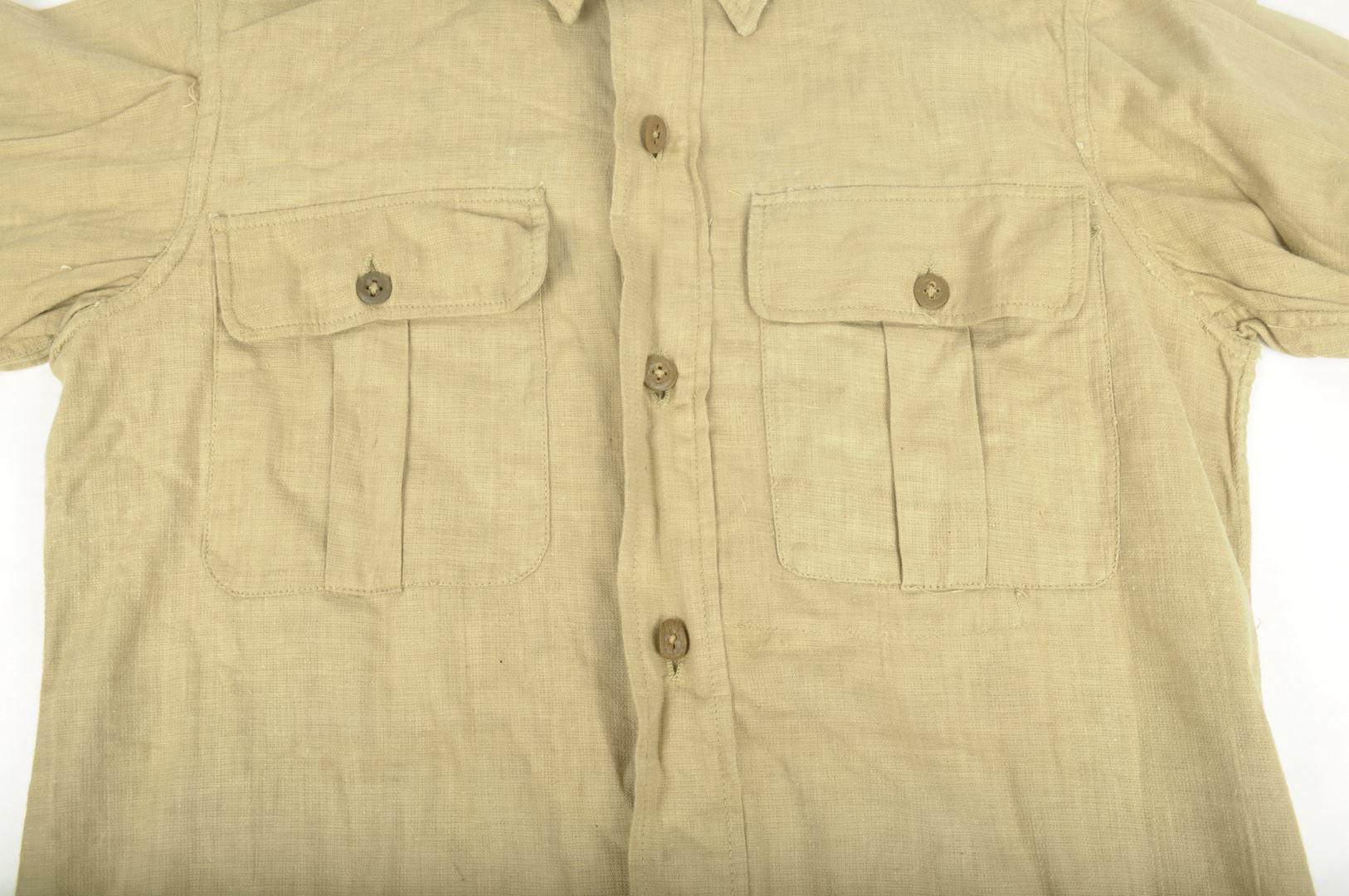 Vareuse tropicale "Bush Jacket" en Aertex de confection Indienne / datée 1943