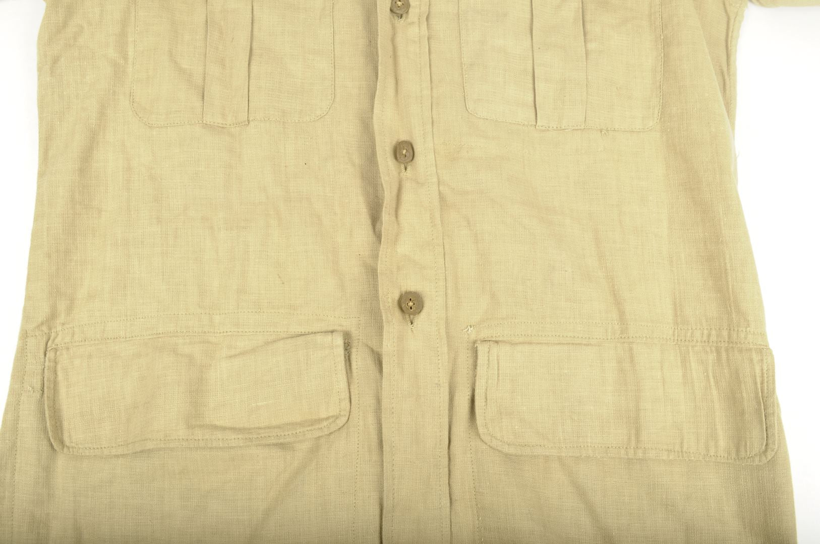 Vareuse tropicale "Bush Jacket" en Aertex de confection Indienne / datée 1943