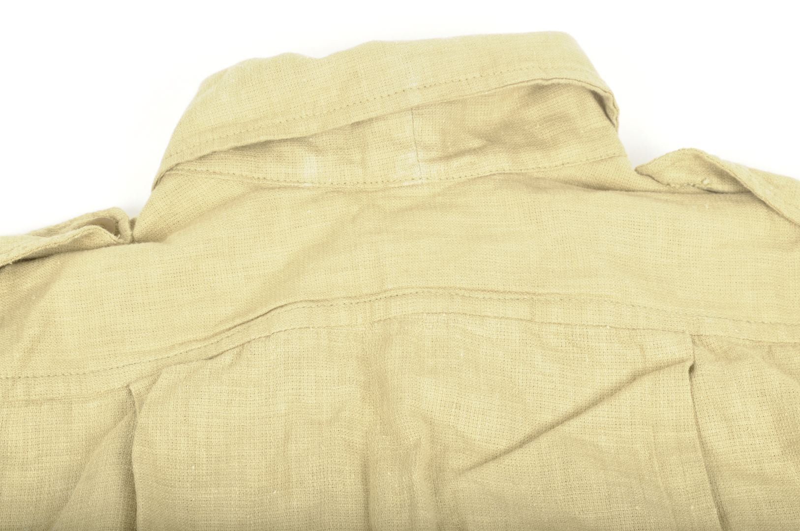 Vareuse tropicale "Bush Jacket" en Aertex de confection Indienne / datée 1943