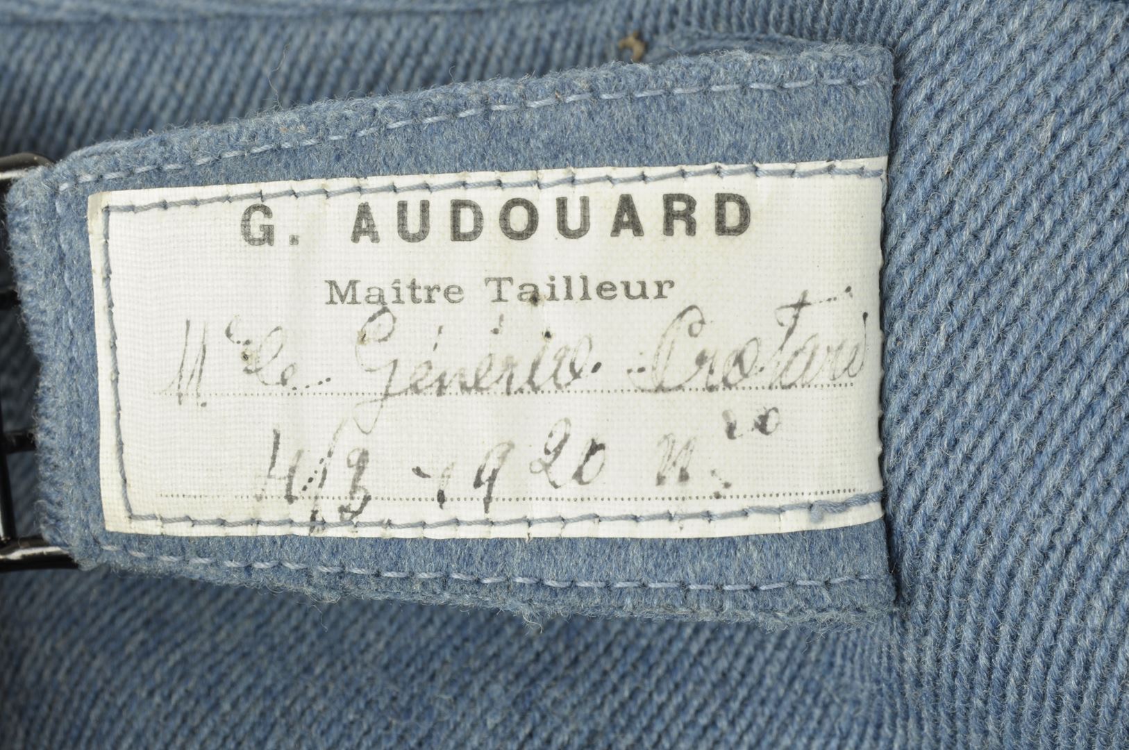 Pantalon Nominatif / Général Protard daté 1920