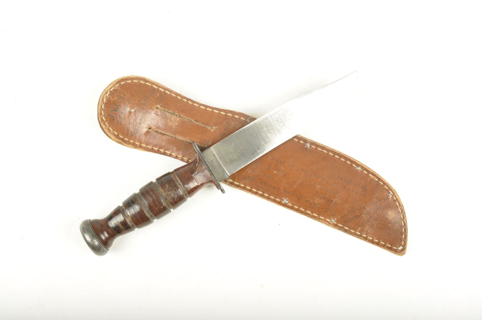 Couteau de combat KA BAR " COMMANDO" NOMINATIF AIR FORCE  / fourreau personnalisé PACIFIQUE