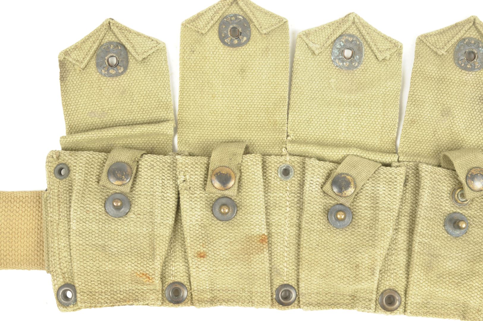 Ceinturon américain modèle 1923 daté 1943 OD3 / USMC Nominatif