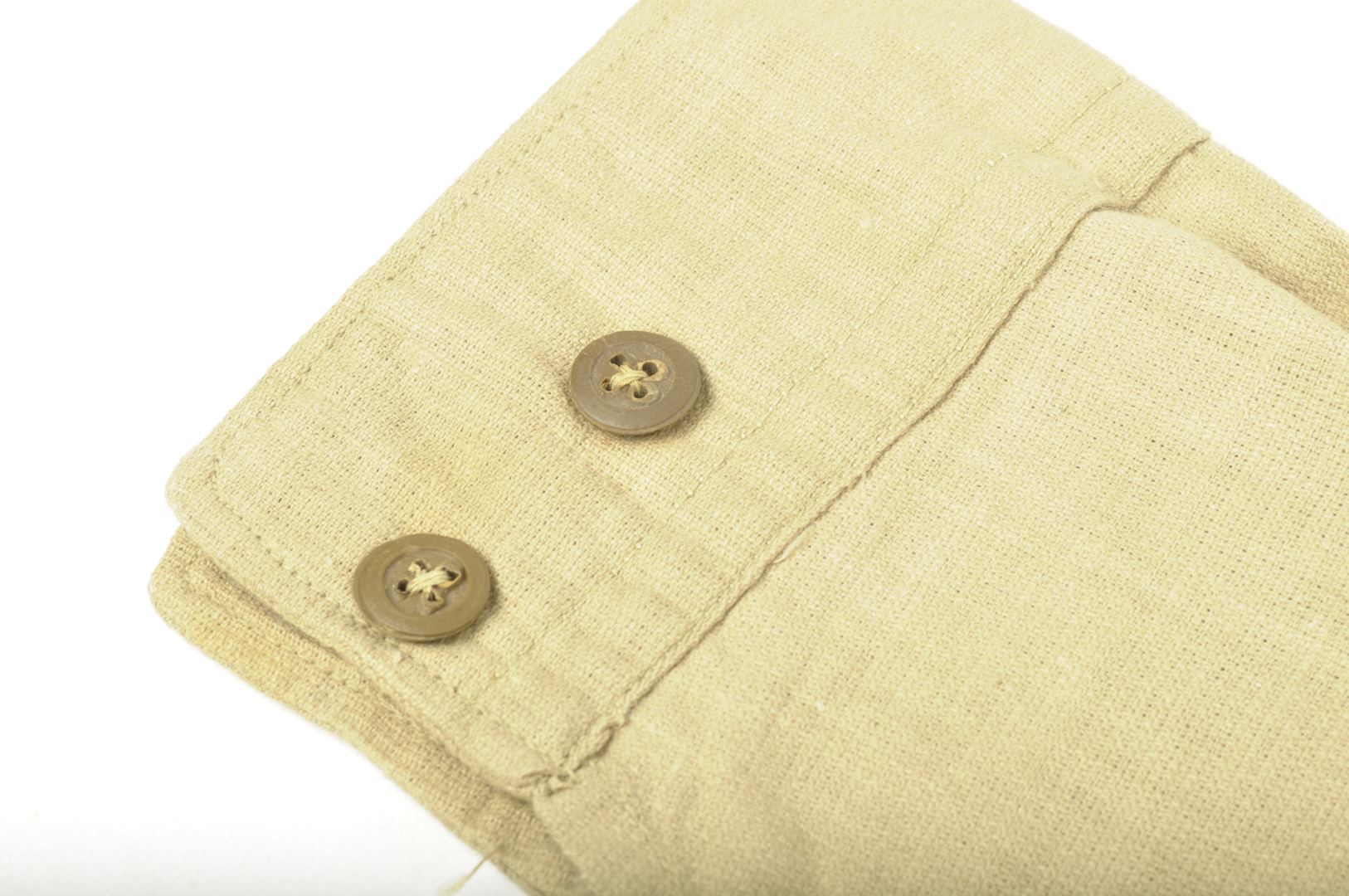 Vareuse tropicale "Bush Jacket" en Aertex de confection Indienne / datée 1943