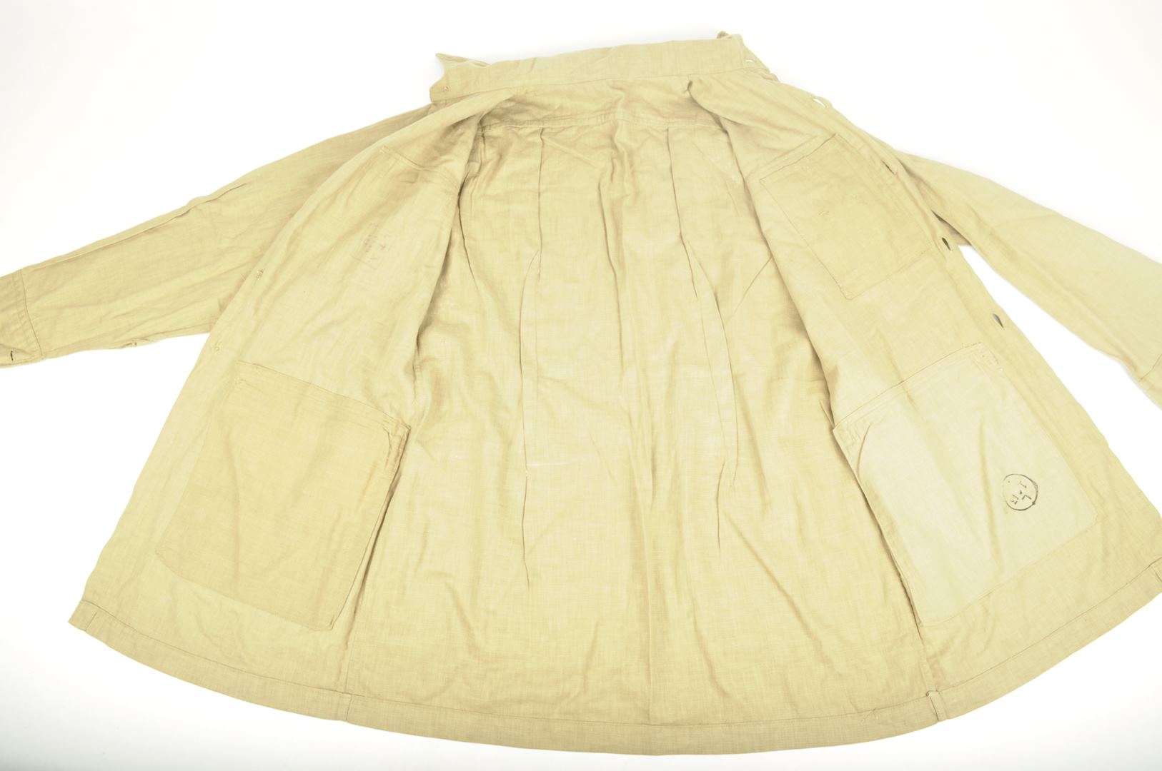 Vareuse tropicale "Bush Jacket" en Aertex de confection Indienne / datée 1943
