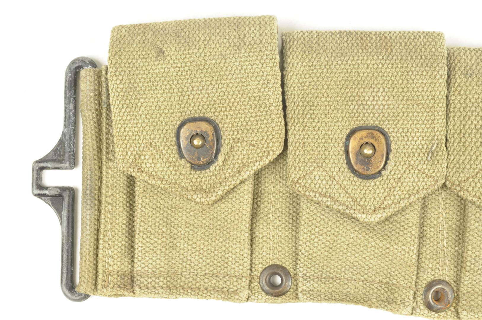 Ceinturon américain modèle 1923 daté 1943 OD3 / USMC Nominatif