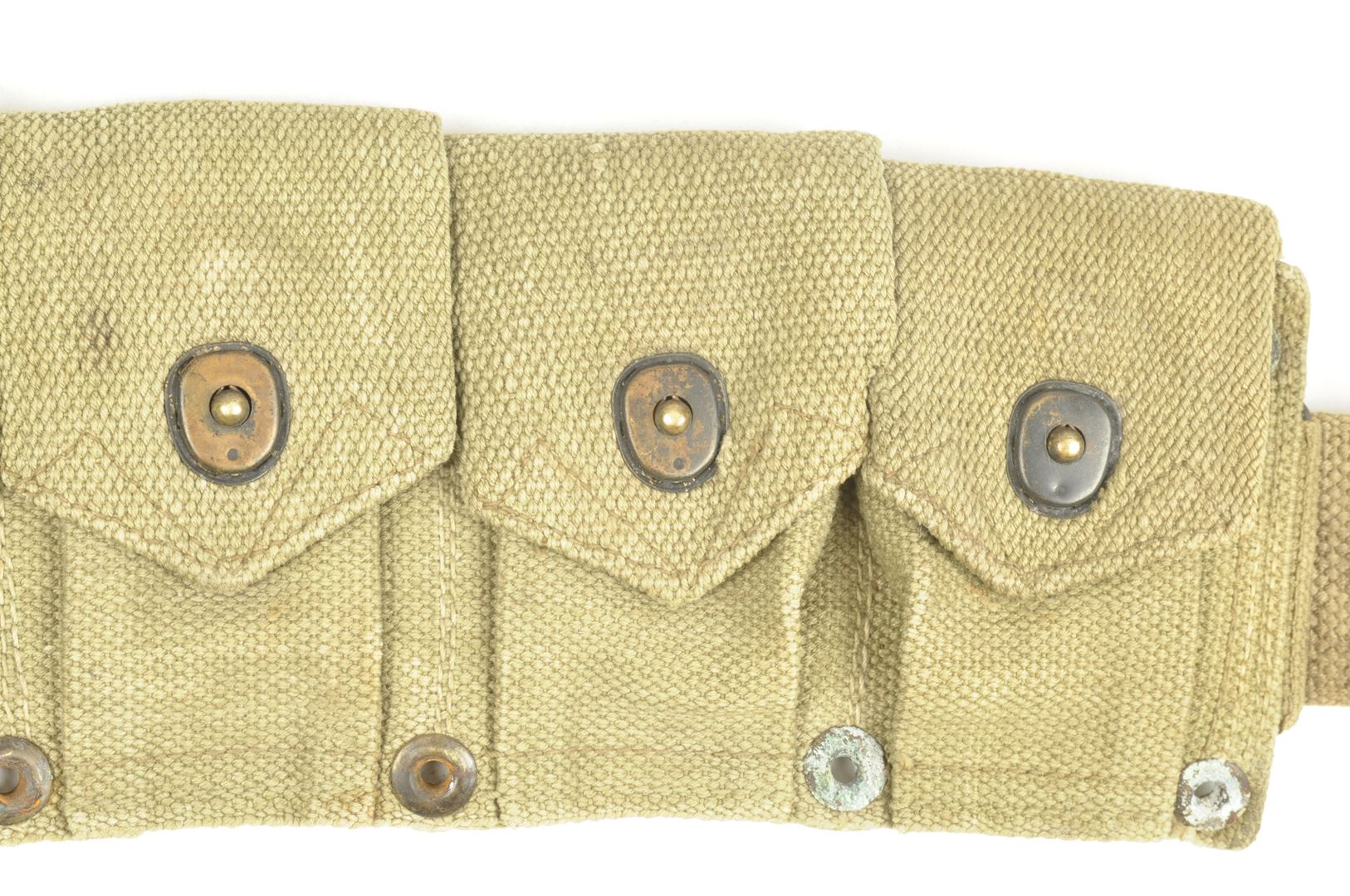 Ceinturon américain modèle 1923 daté 1943 OD3 / USMC Nominatif