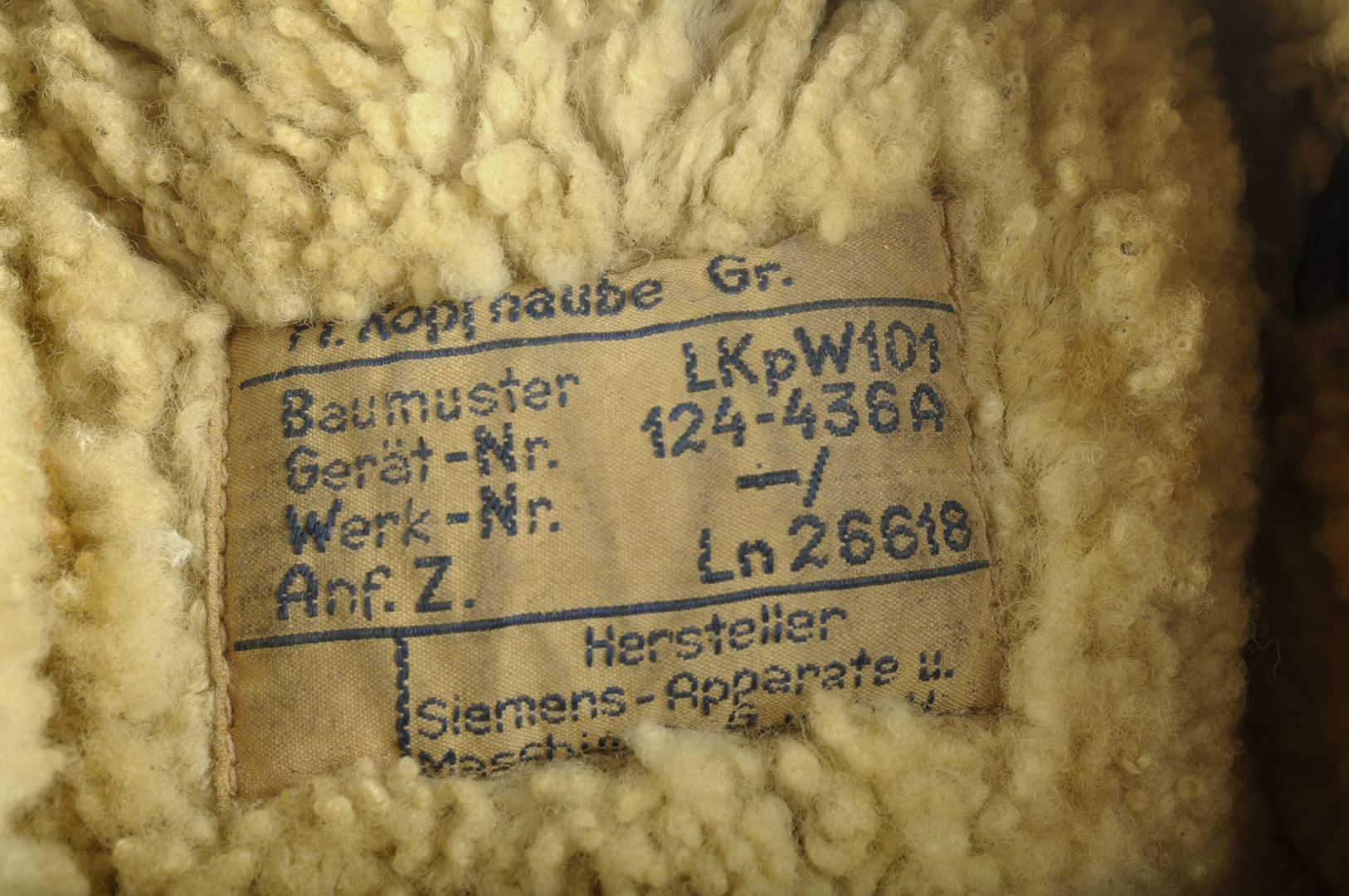 Serre tête / Bonnet de vol Luftwaffe LKpW101