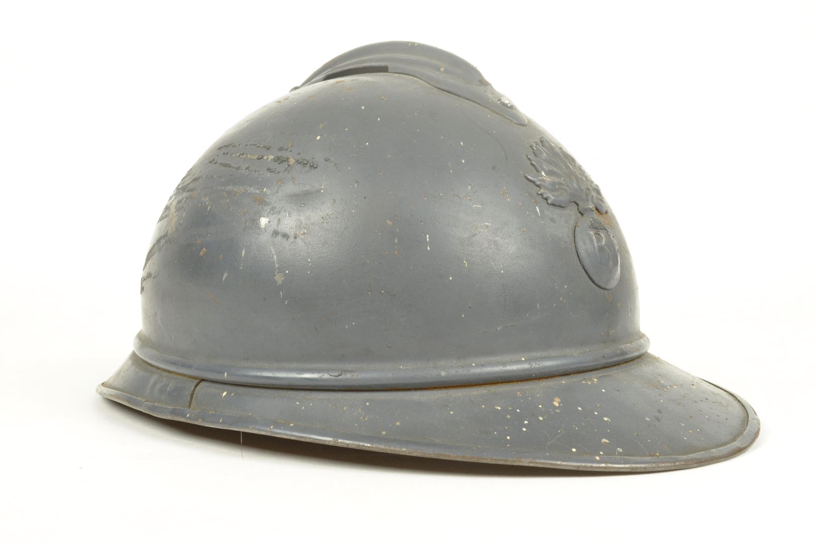 Casque Adrian d'Infanterie modèle 1915 / peinture lisse d'usine