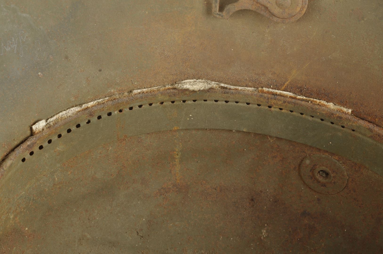 Casque Allemand modèle 1917 sorti de grenier / Alsace