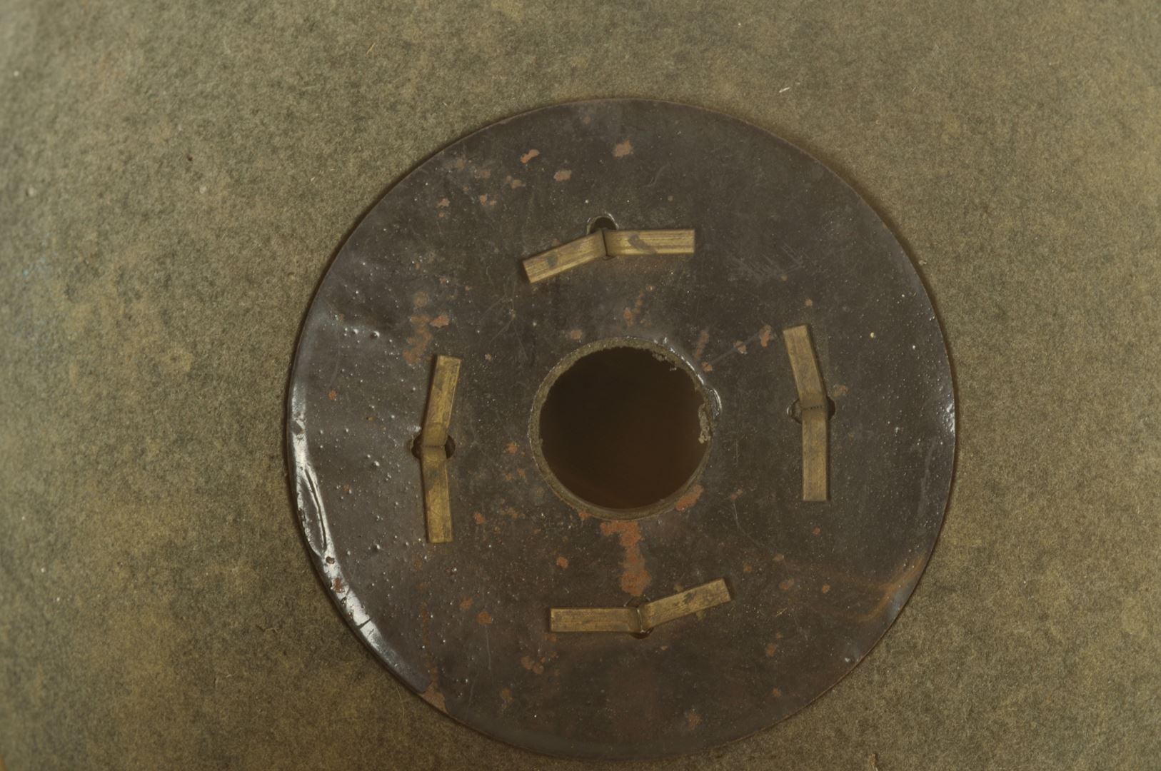 Casque à pointe Prussien " Ersatz" en feutre daté 1915 sortie de grenier / Vosges