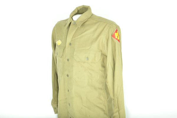 Chemise "moutarde" 45th Infantry Division / taille 14 1/2 - 34