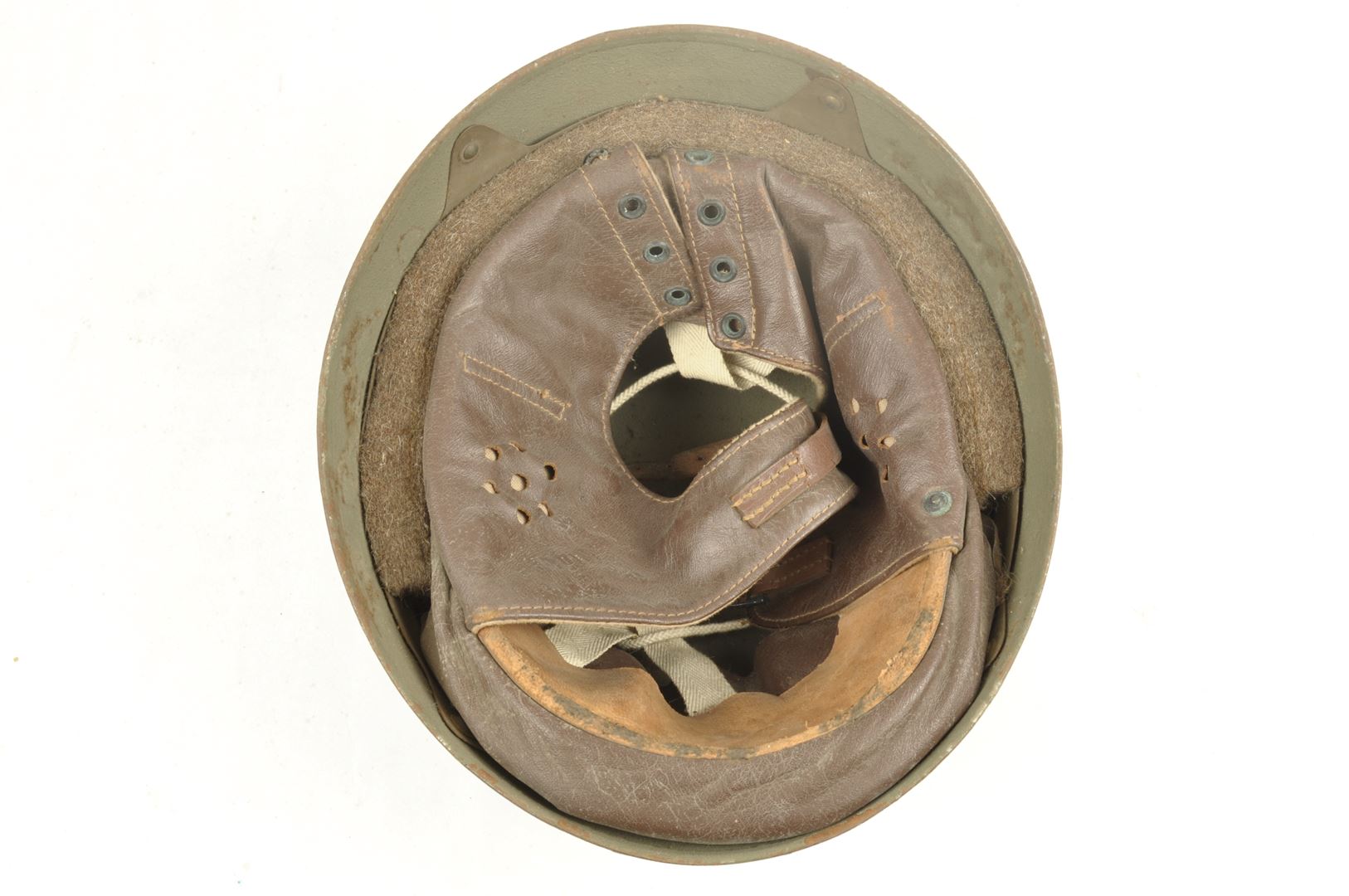 Casque de motocycliste Britannique / Dispatch Rider  daté 1943