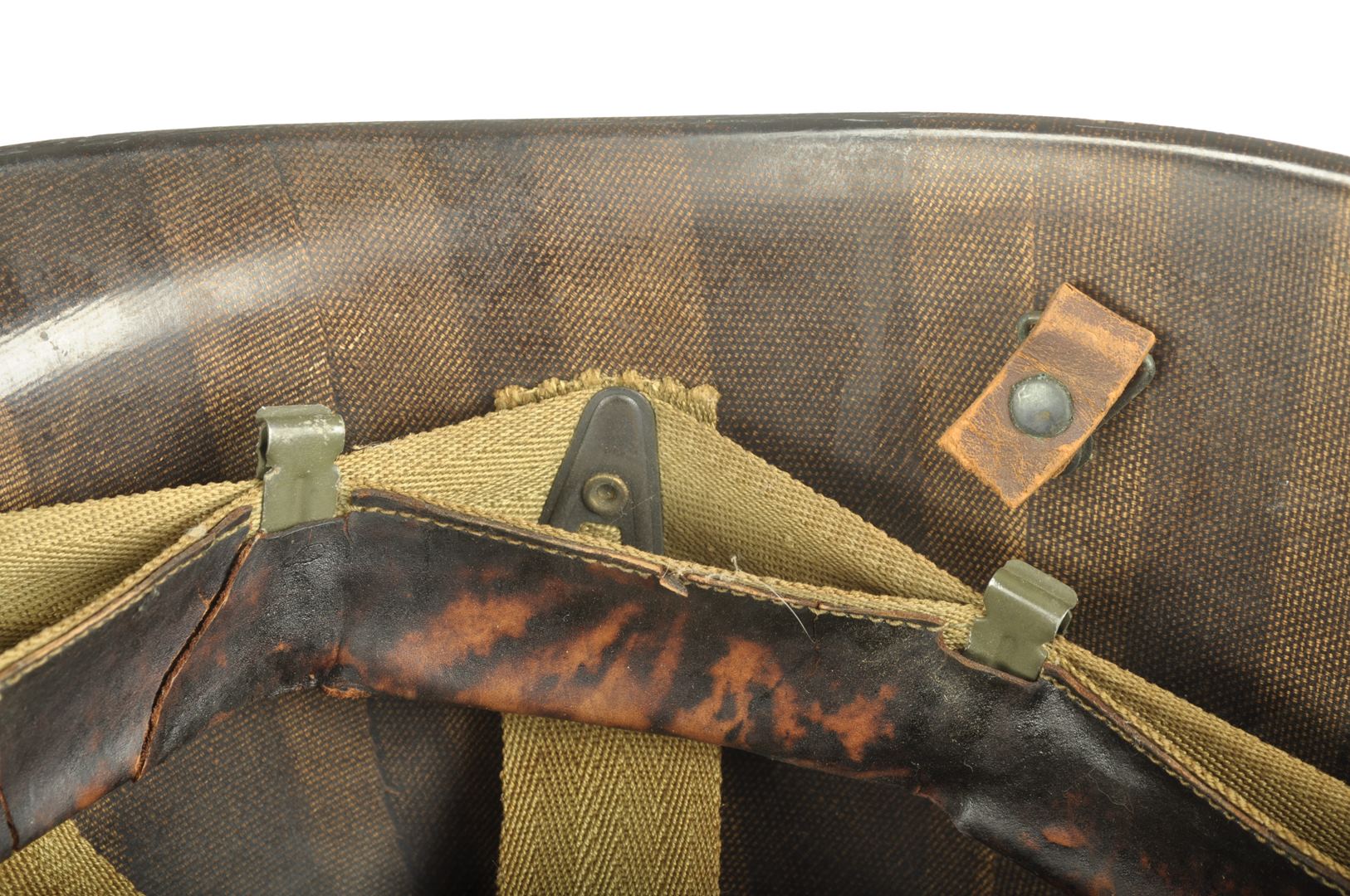 Casque US M1 pattes fixes Nominatif et son sous casque Firestone / Offemont