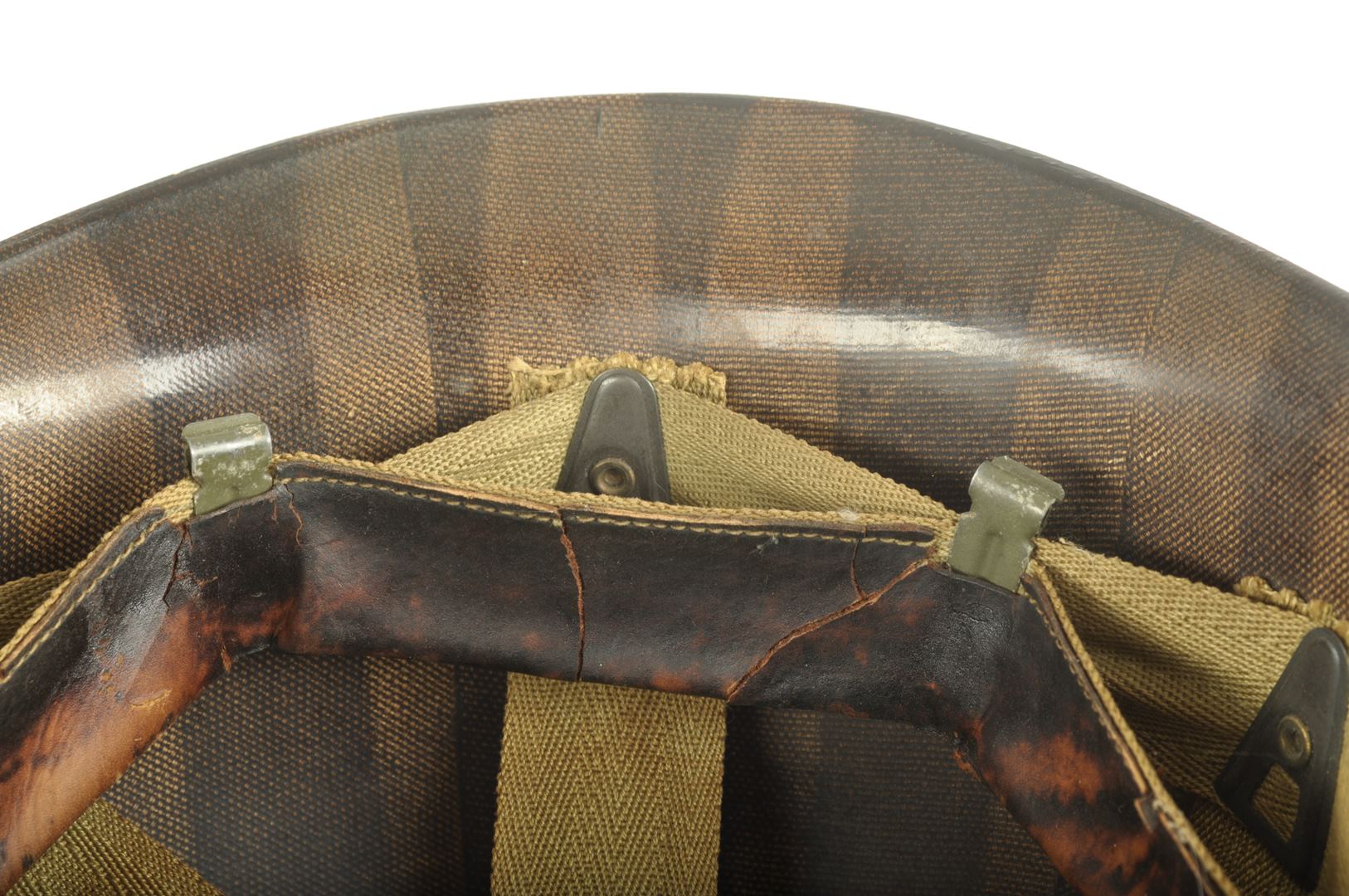 Casque US M1 pattes fixes Nominatif et son sous casque Firestone / Offemont