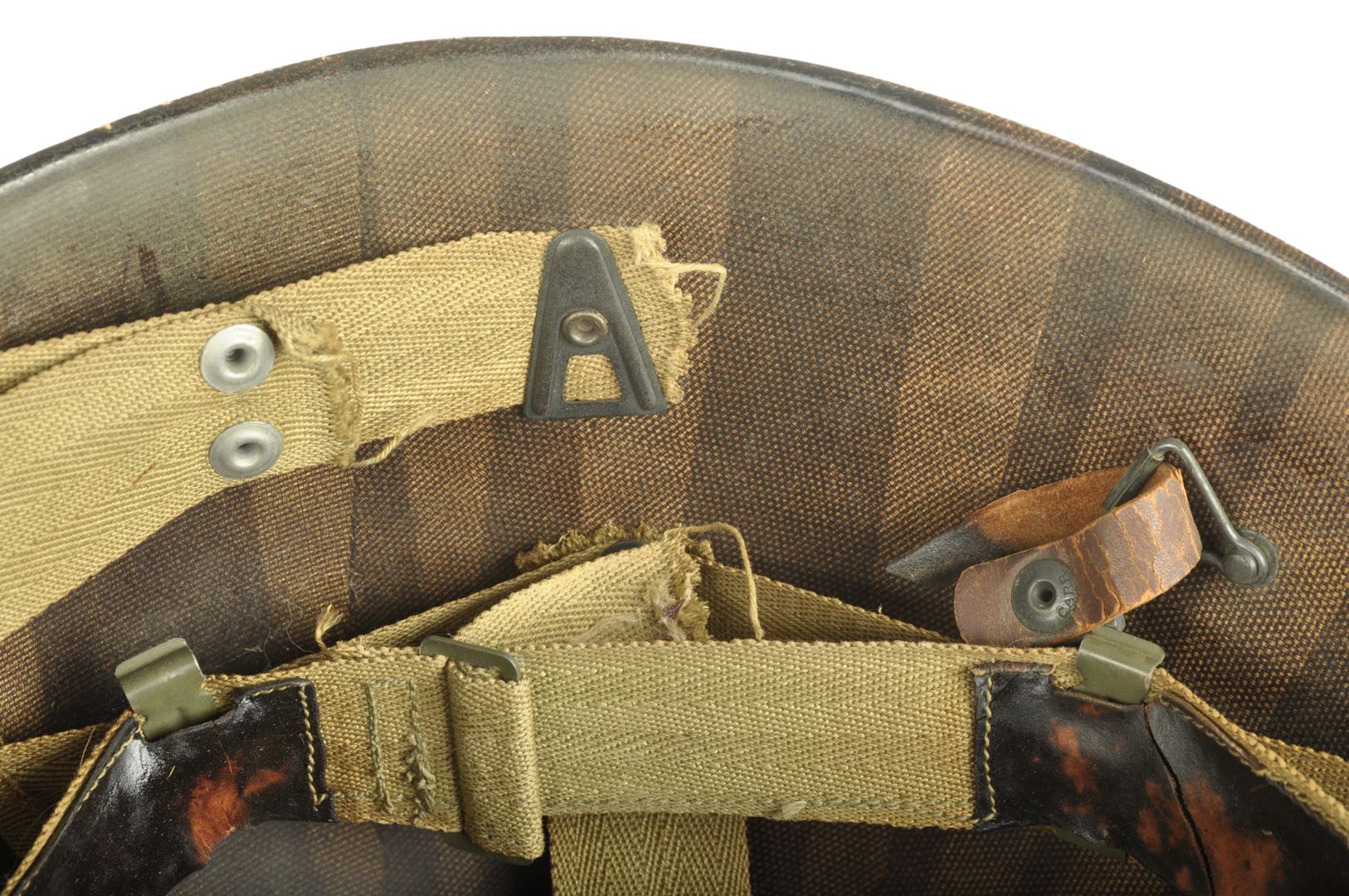 Casque US M1 pattes fixes Nominatif et son sous casque Firestone / Offemont