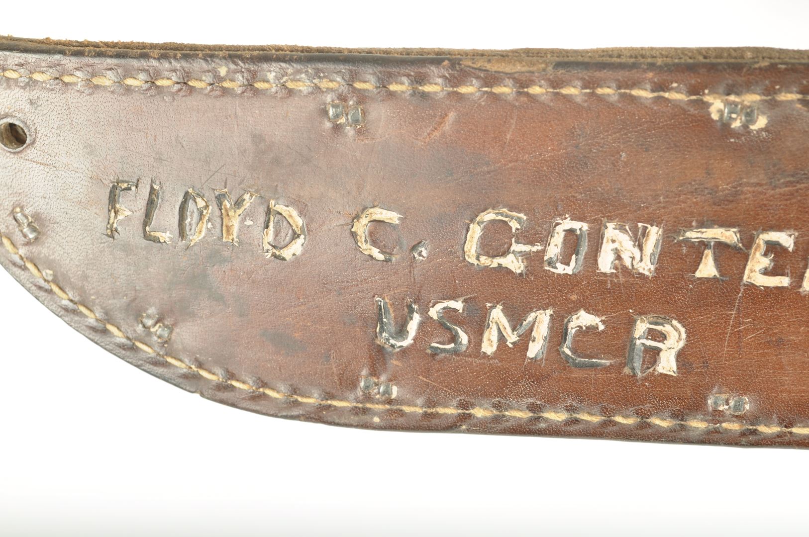 Poignard Baïonnette USM4 avec son fourreau personnalisé et Nominatif  USMC