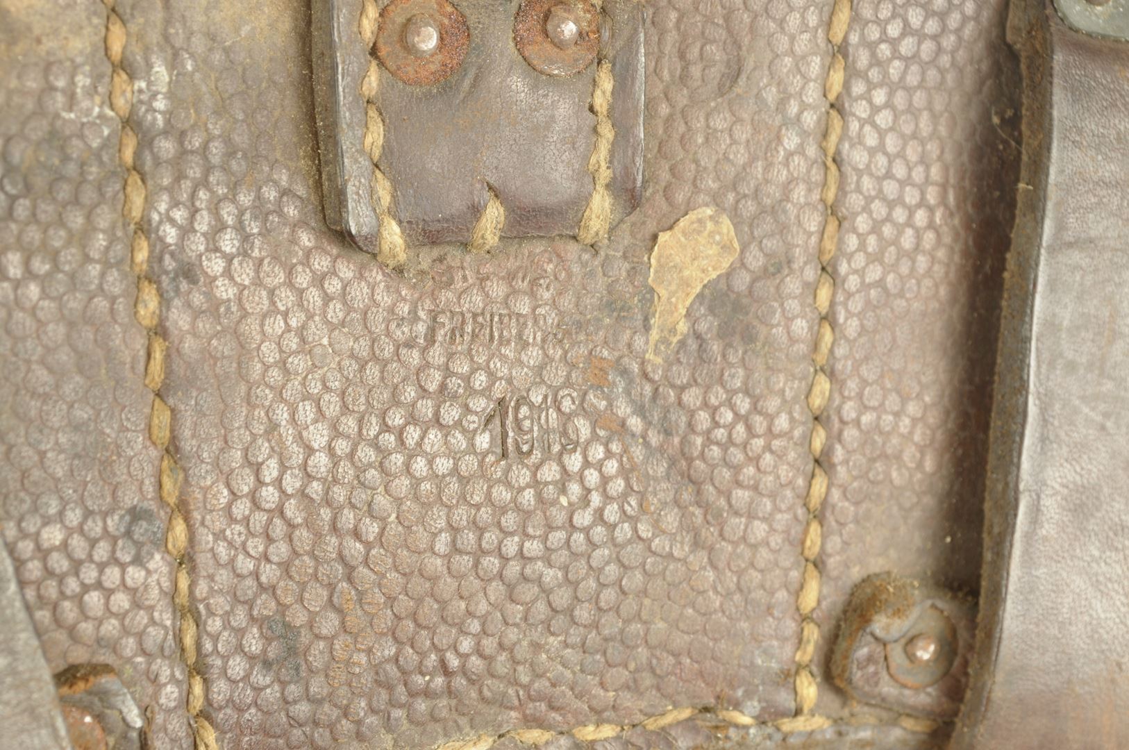 Cartouchière Allemande datée 1918 / 133ième Régiment Infanterie Saxon