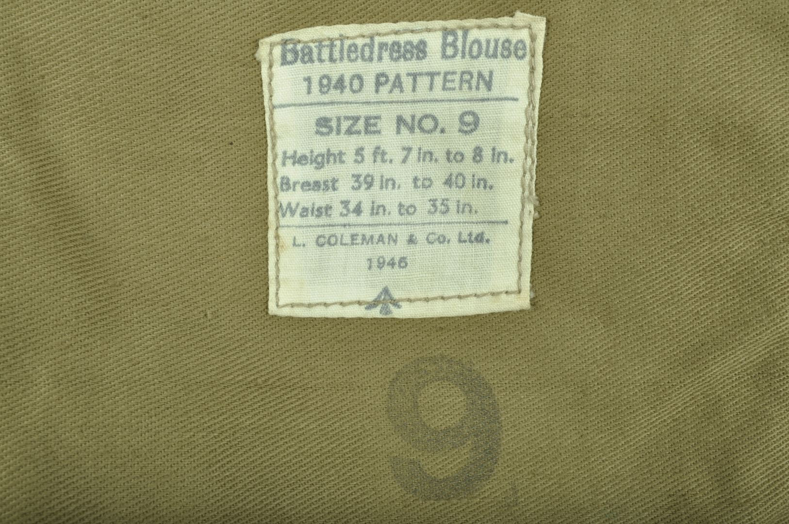 Blouson Battle Dress pattern 40 "Royal Corps of Signals" + Brassard