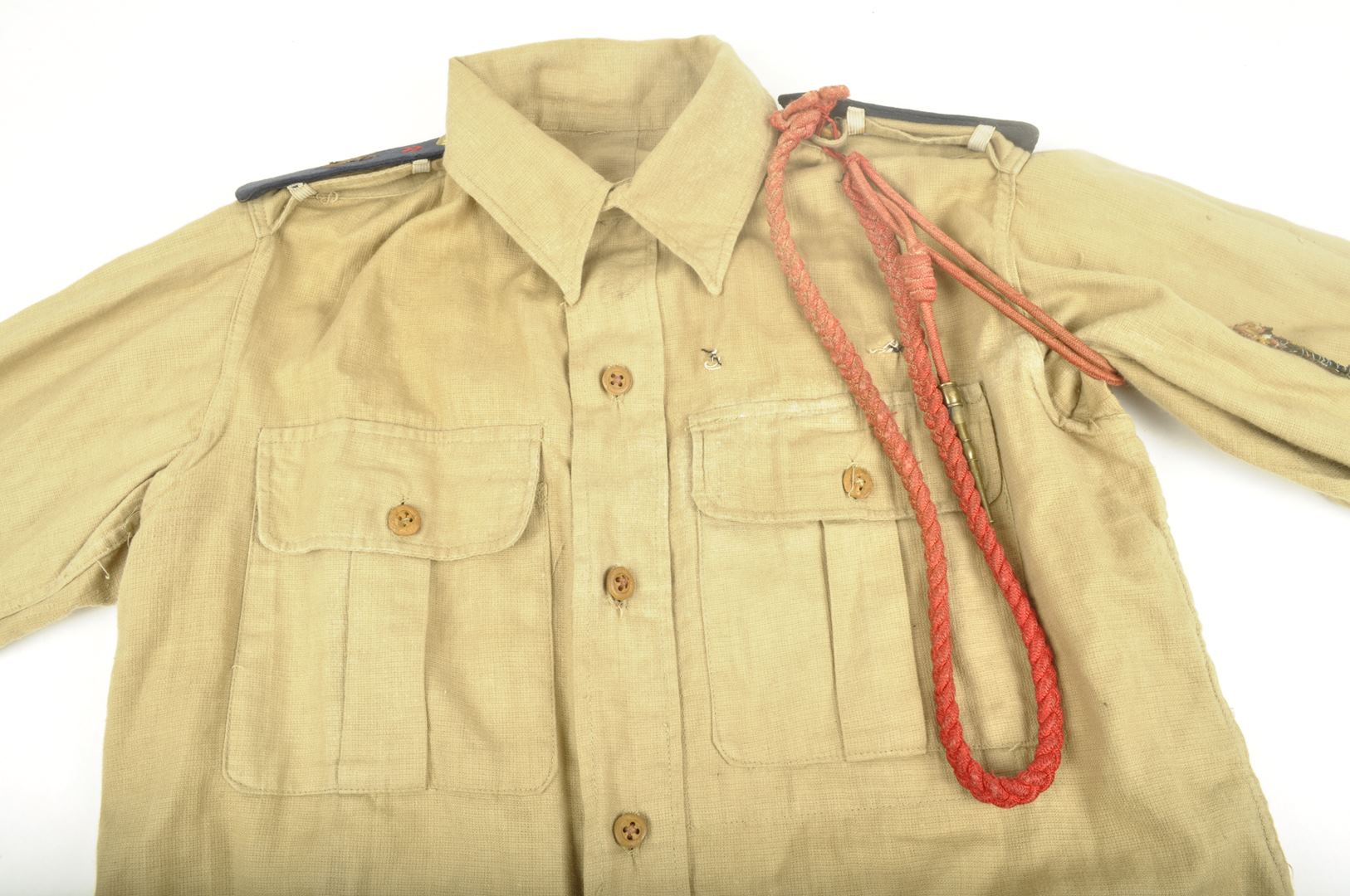 Vareuse tropicale "Bush Jacket" en Aertex datée 1943 / 43 RIC