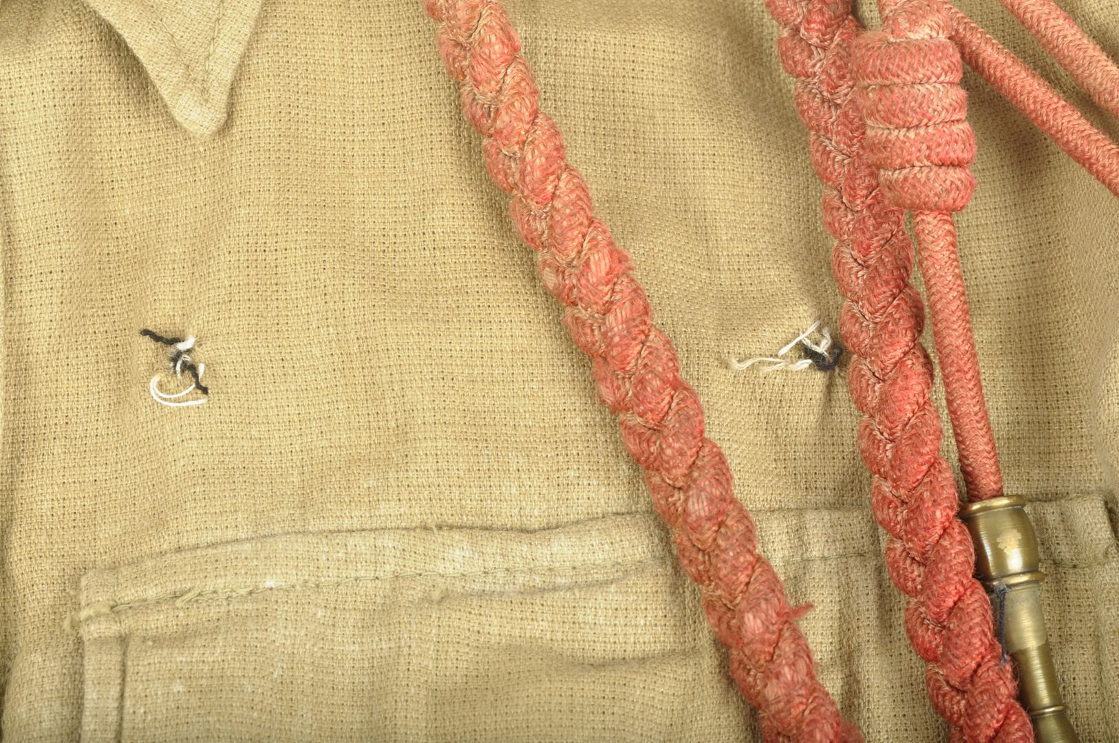 Vareuse tropicale "Bush Jacket" en Aertex datée 1943 / 43 RIC
