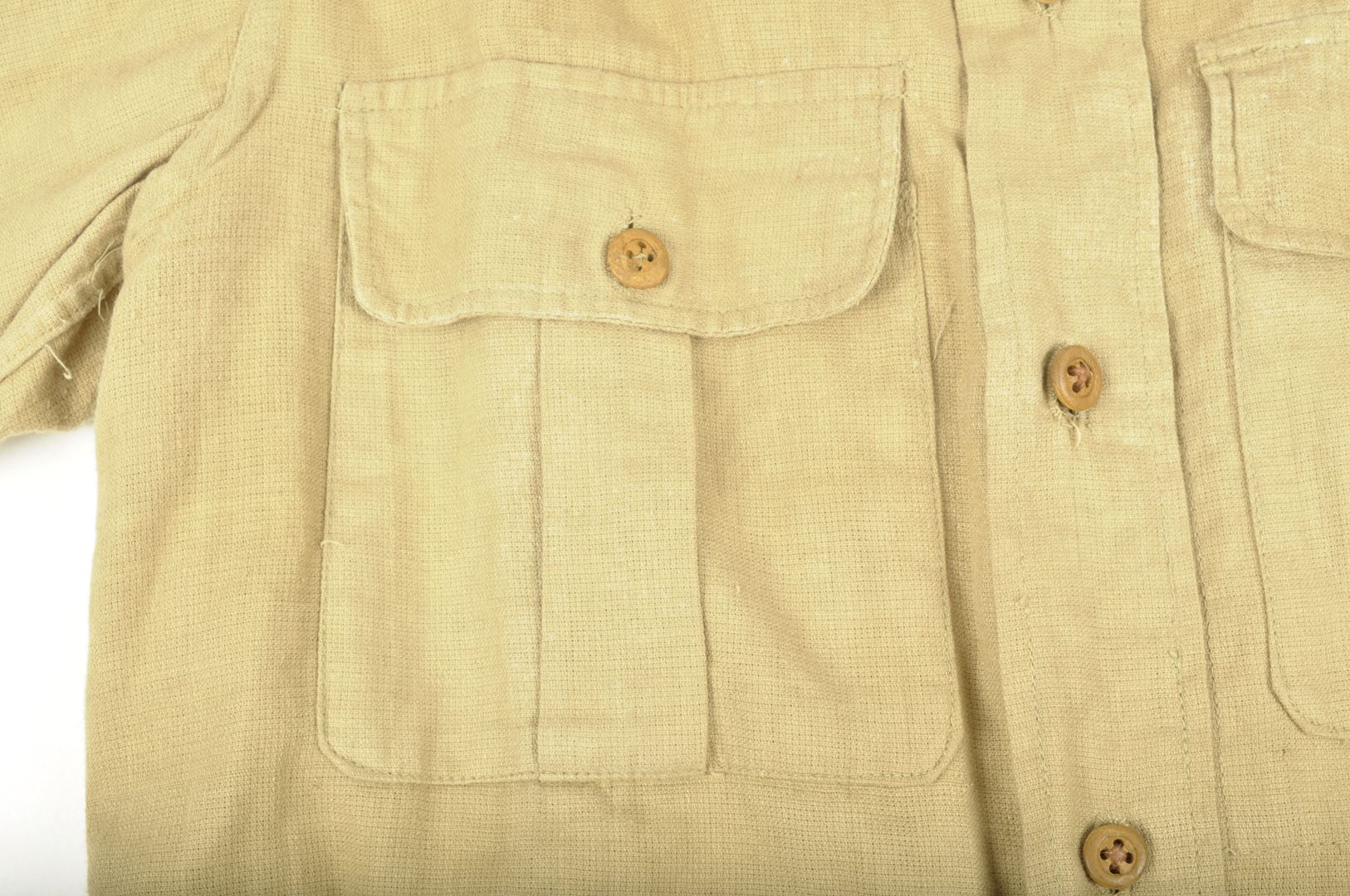 Vareuse tropicale "Bush Jacket" en Aertex datée 1943 / 43 RIC