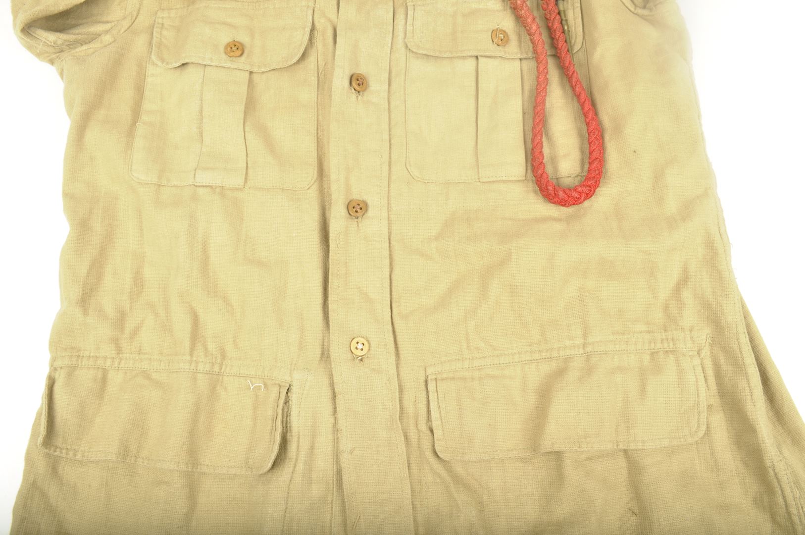 Vareuse tropicale "Bush Jacket" en Aertex datée 1943 / 43 RIC
