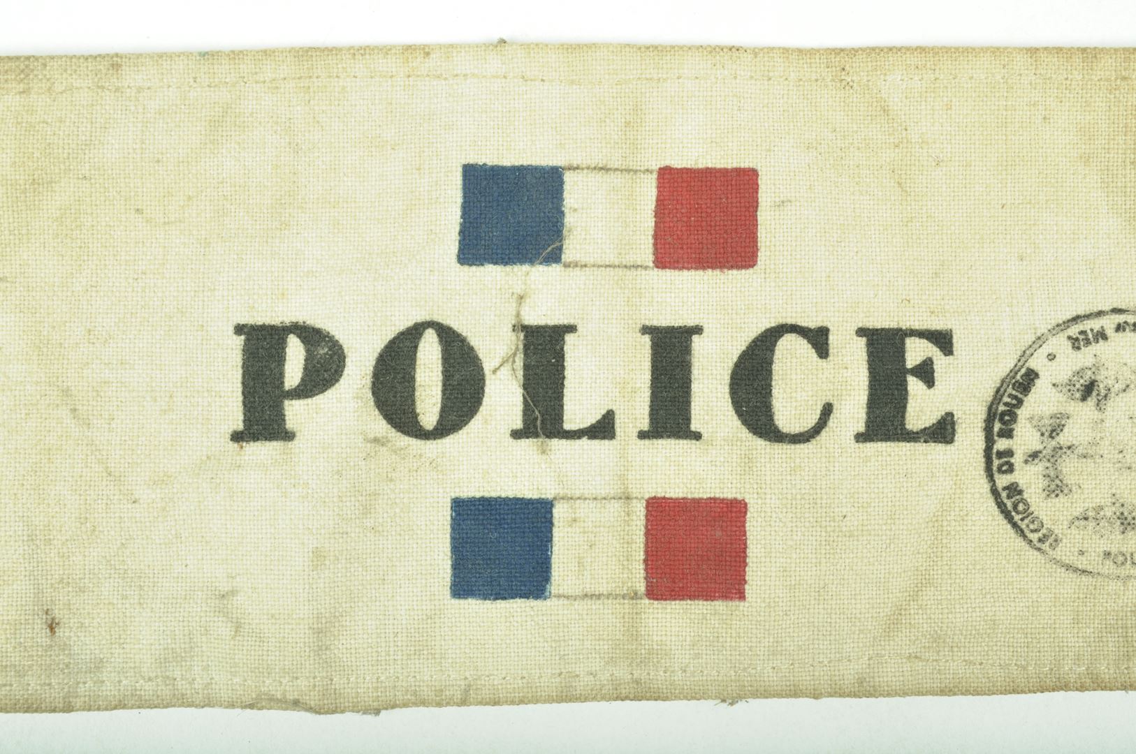Rare Brassard Police Régionale d'Etat Région Rouen / Dives Sur Mer