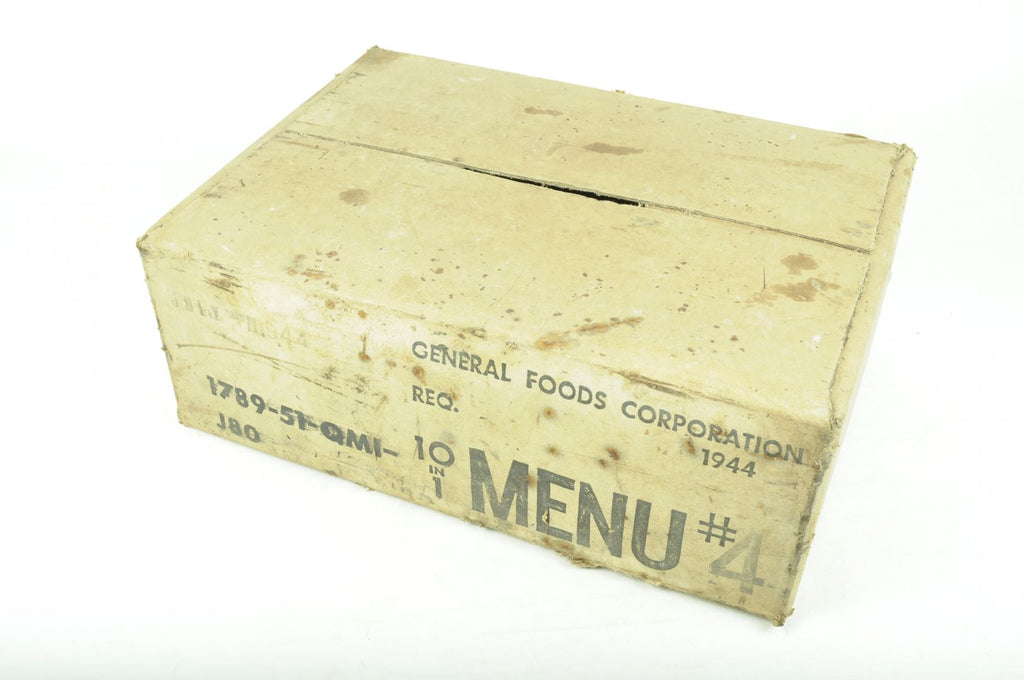 Carton de ration MENU#4  daté 1944