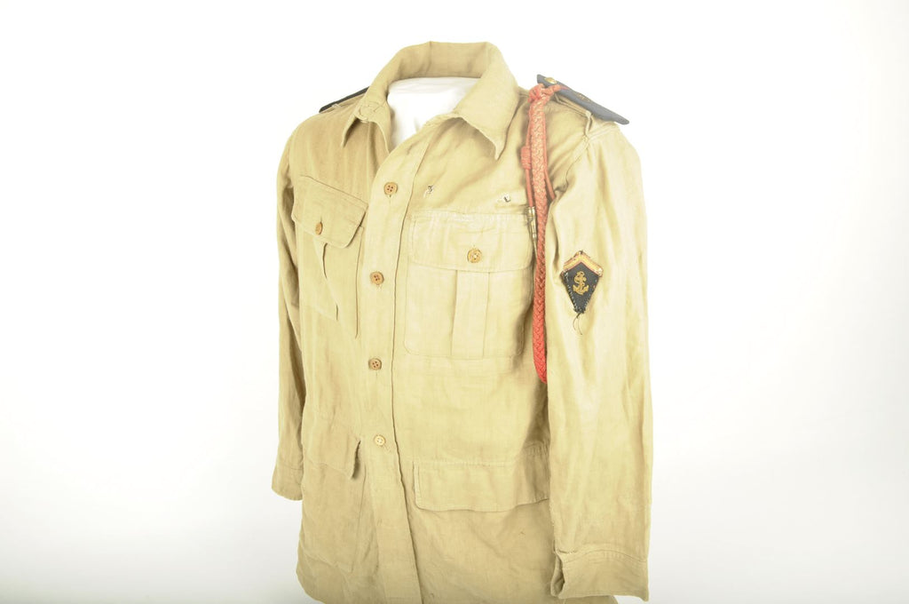 Vareuse tropicale "Bush Jacket" en Aertex datée 1943 / 43 RIC