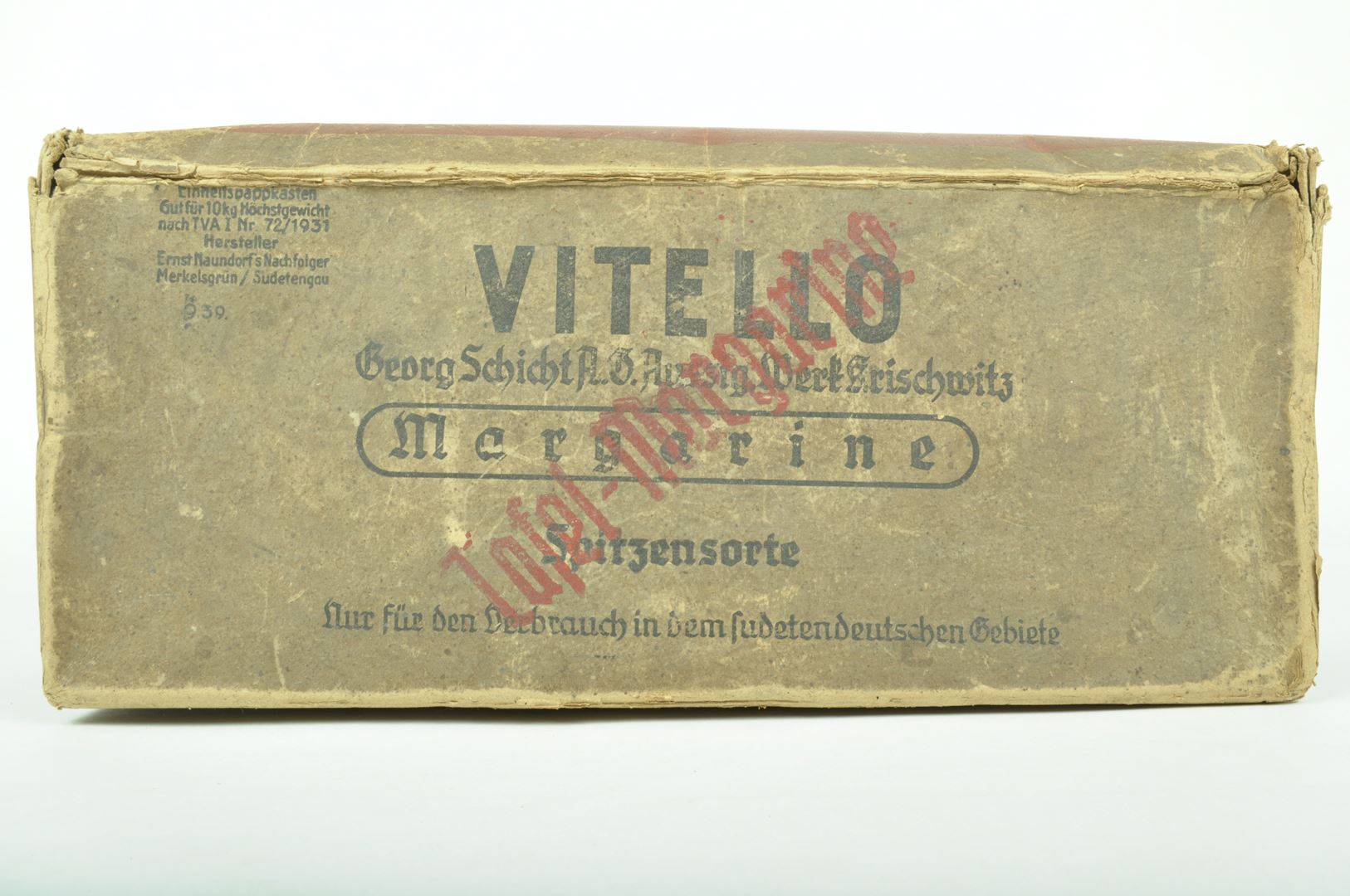 Boite Allemande Vitello Margarine datée 1939