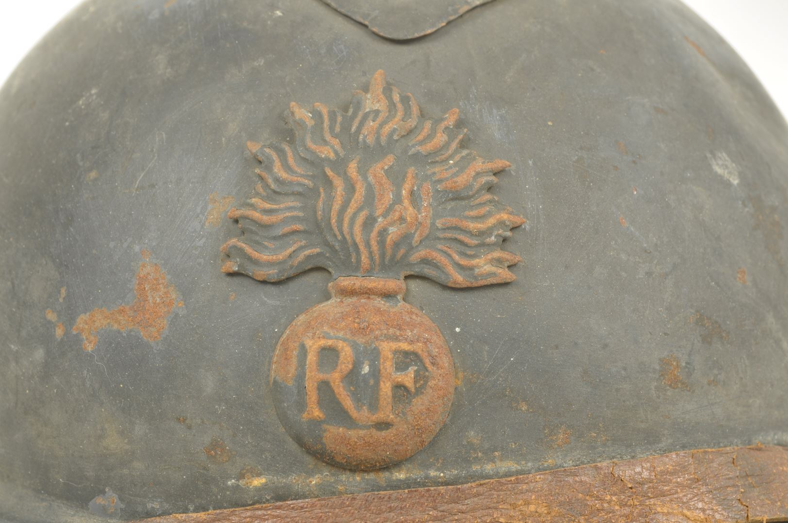 Casque Adrian d'Infanterie modèle 1915 sorti de grenier / Nominatif
