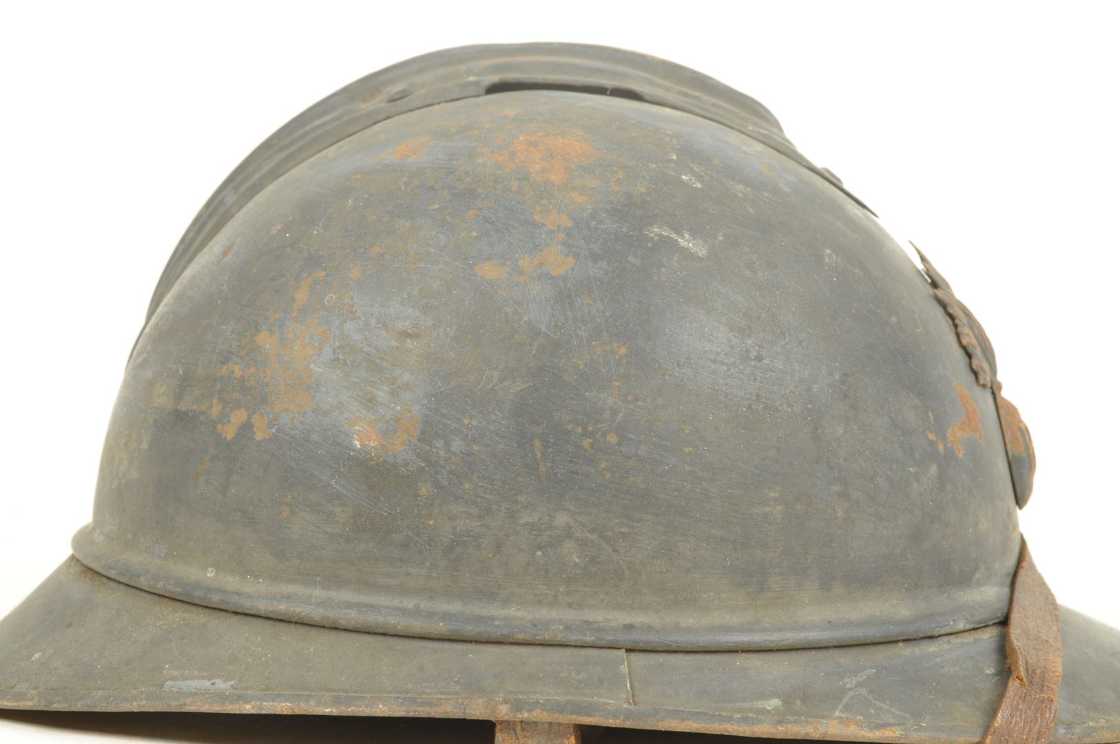 Casque Adrian d'Infanterie modèle 1915 sorti de grenier / Nominatif