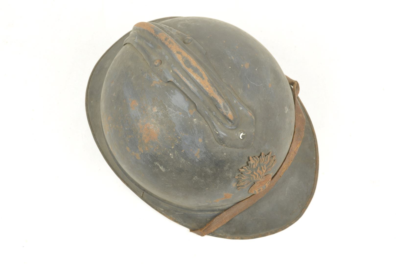 Casque Adrian d'Infanterie modèle 1915 sorti de grenier / Nominatif