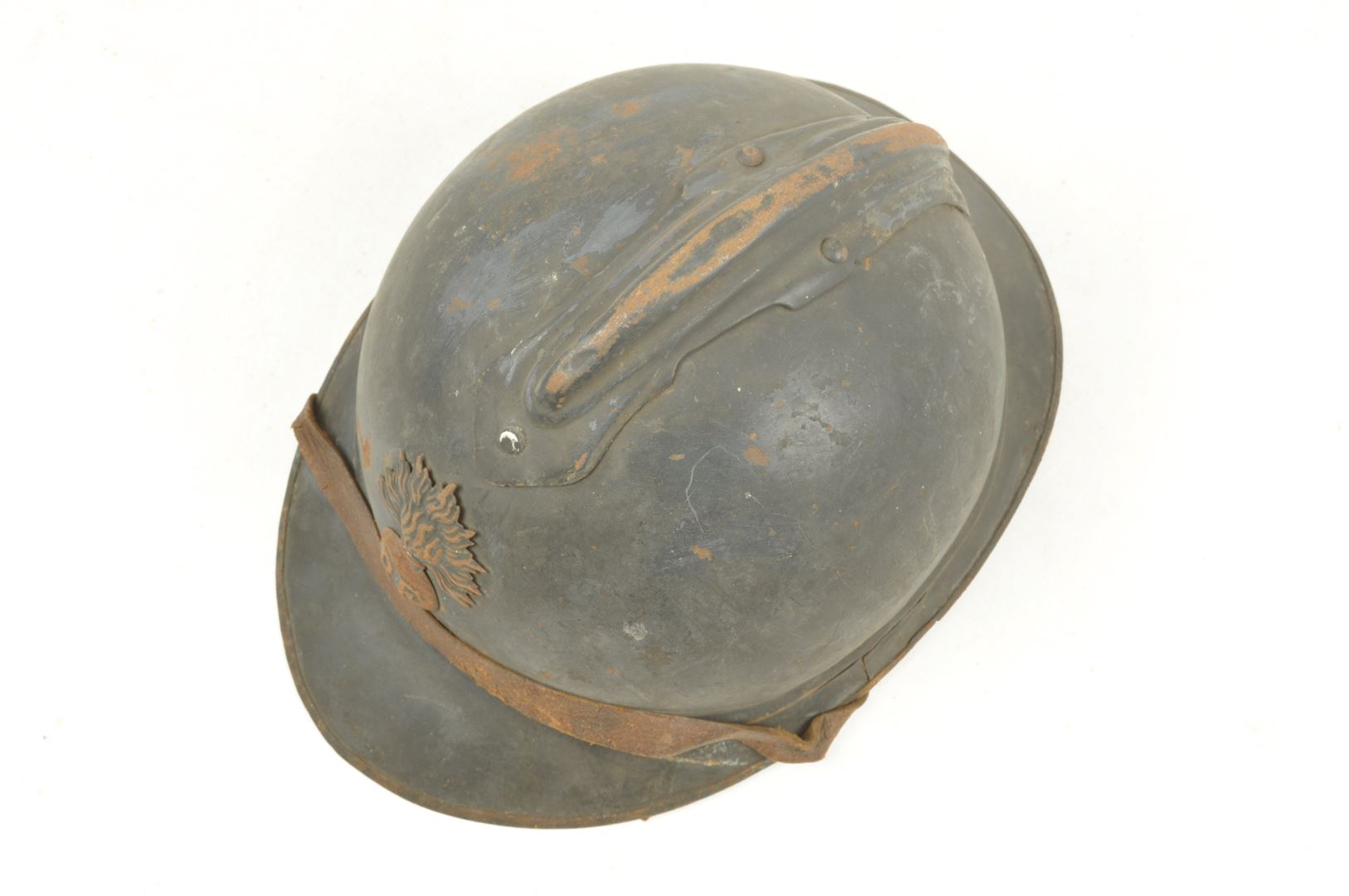 Casque Adrian d'Infanterie modèle 1915 sorti de grenier / Nominatif