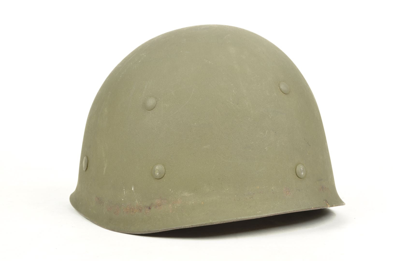 Casque US M1 impacté et son sous casque FIRESTONE nominatif / ARDENNES