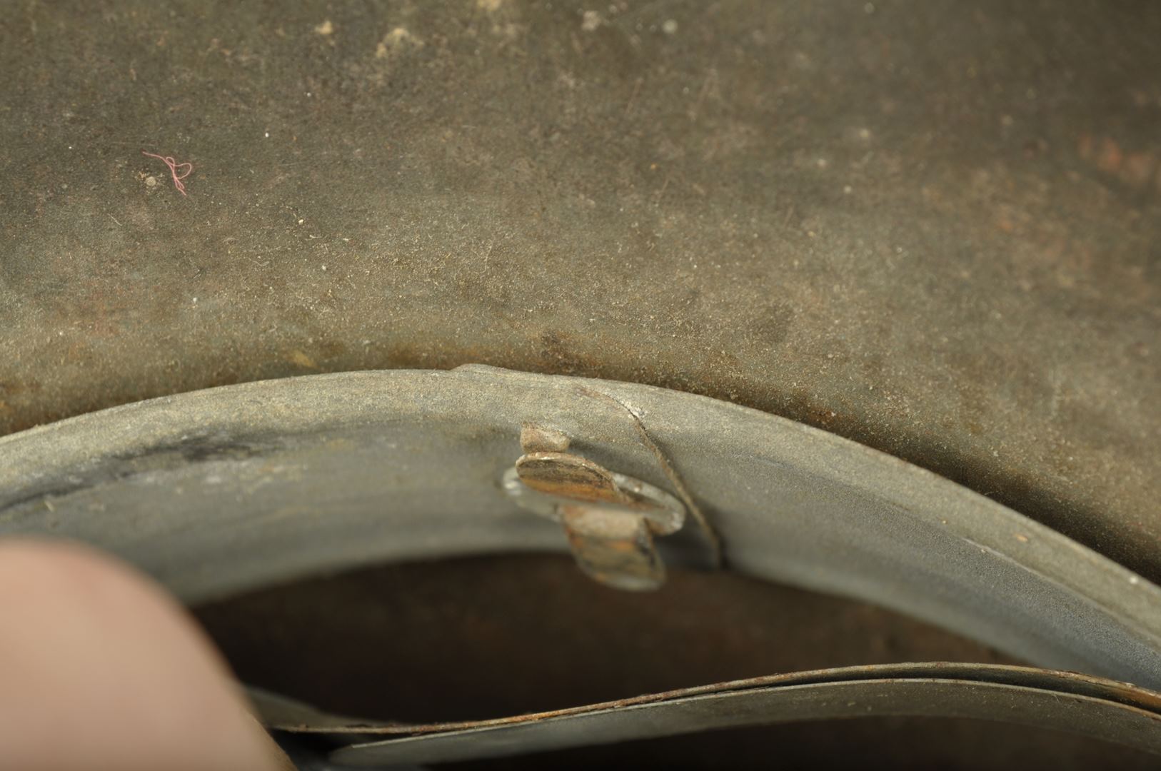 Casque Allemand modèle 42 Nominatif d'un Obergefreiter / fabricant EF62