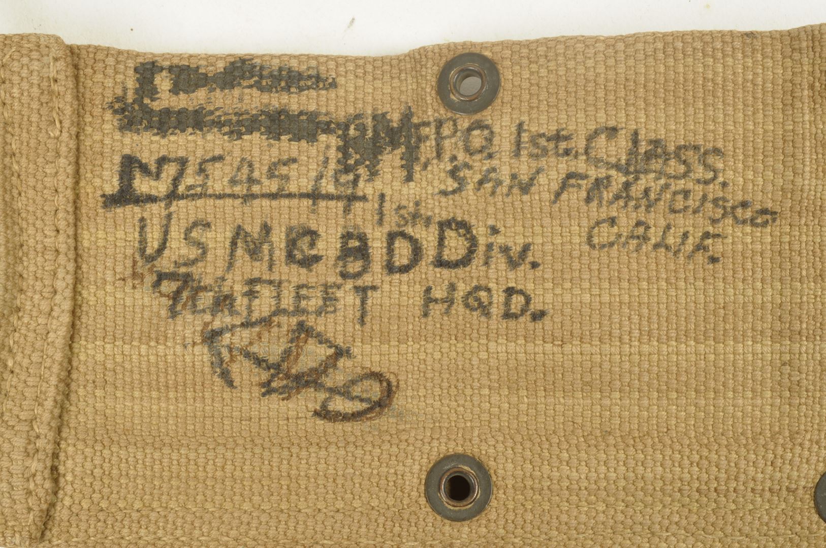 Ceinturon MILLS 1918 identifié / USMC 3rd Division 1942