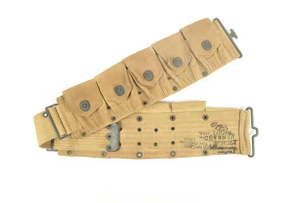 Ceinturon MILLS 1918 identifié / USMC 3rd Division 1942
