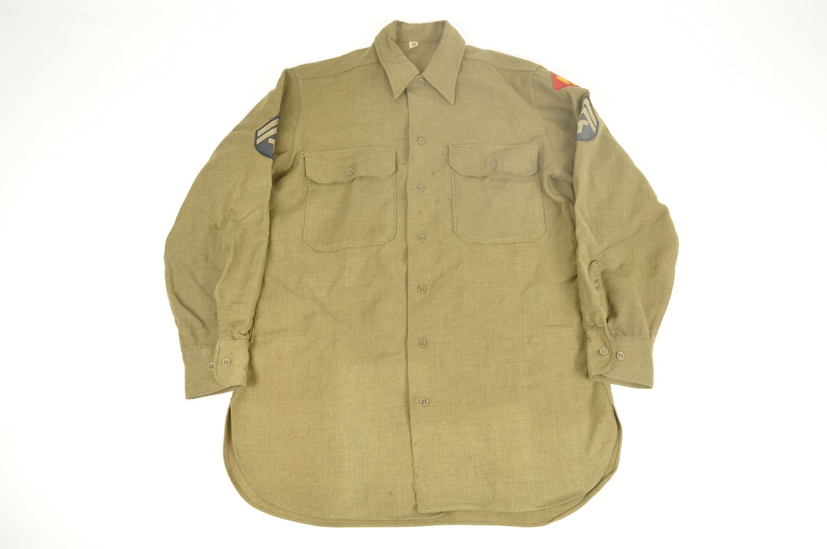Chemise "moutarde" 103rd & 45th Infantry Division / identifiée Vosges