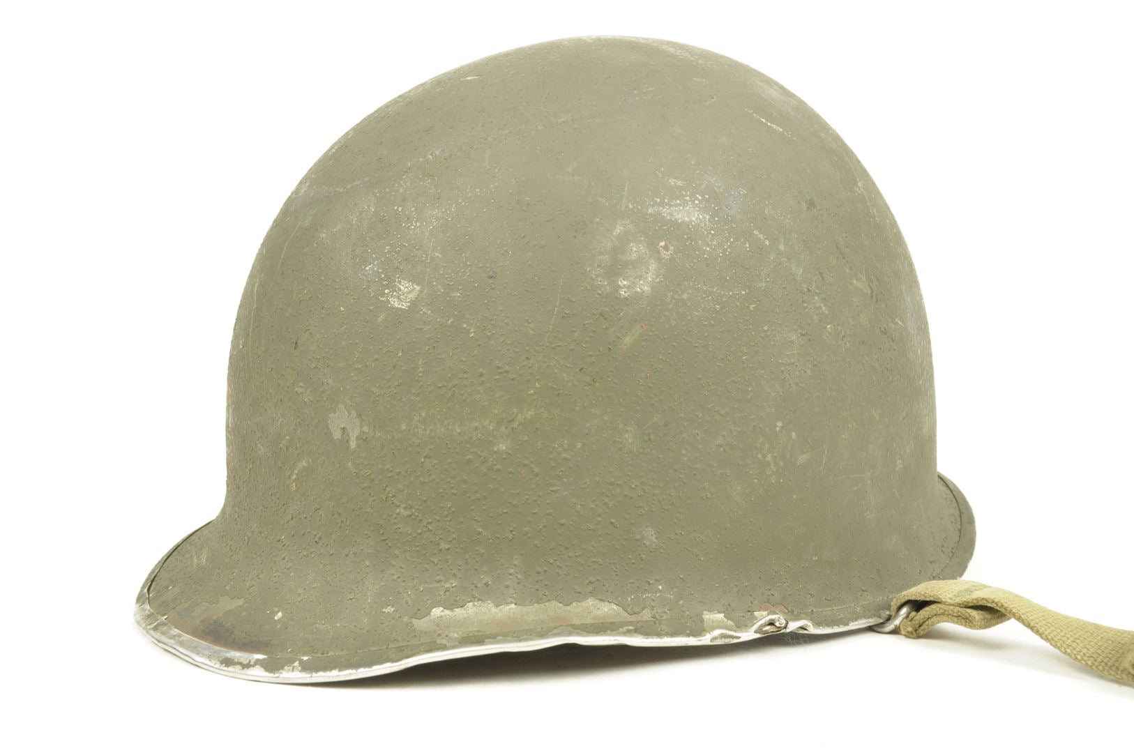 Casque US M1 impacté et son sous casque FIRESTONE nominatif / ARDENNES