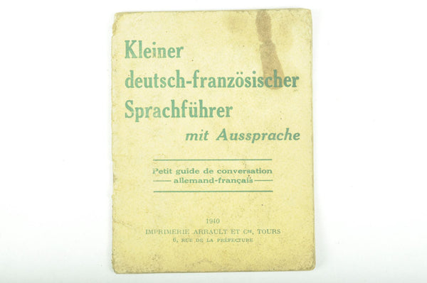 Dictionnaire Wehrmacht / traduction Allemand - Français édité à Tours en 1940