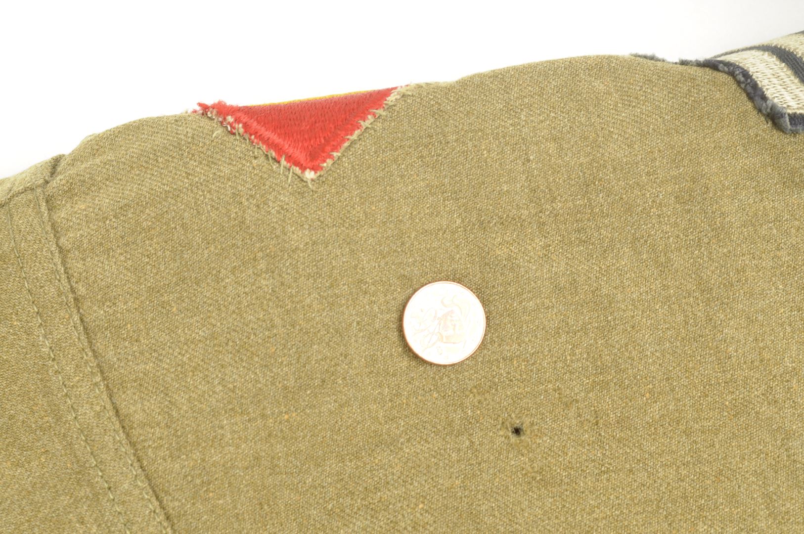 Chemise "moutarde" 103rd & 45th Infantry Division / identifiée Vosges