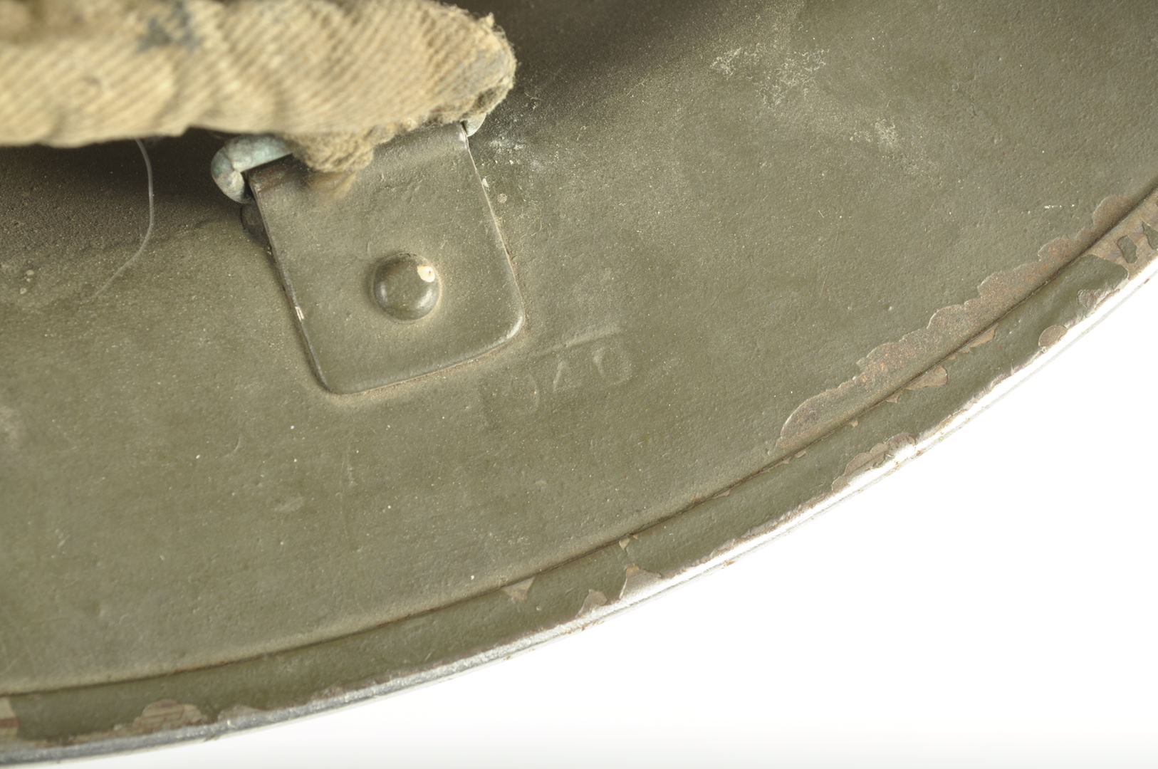 Casque Britannique MKII daté 1940 Nominatif / Pont-Audemer