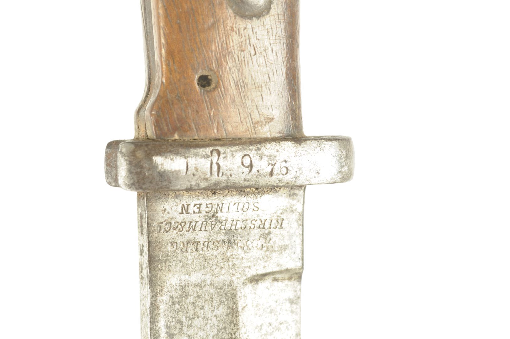 Baïonnette Allemande 84/98 datée 1887 / Régimentée I.R.9.76