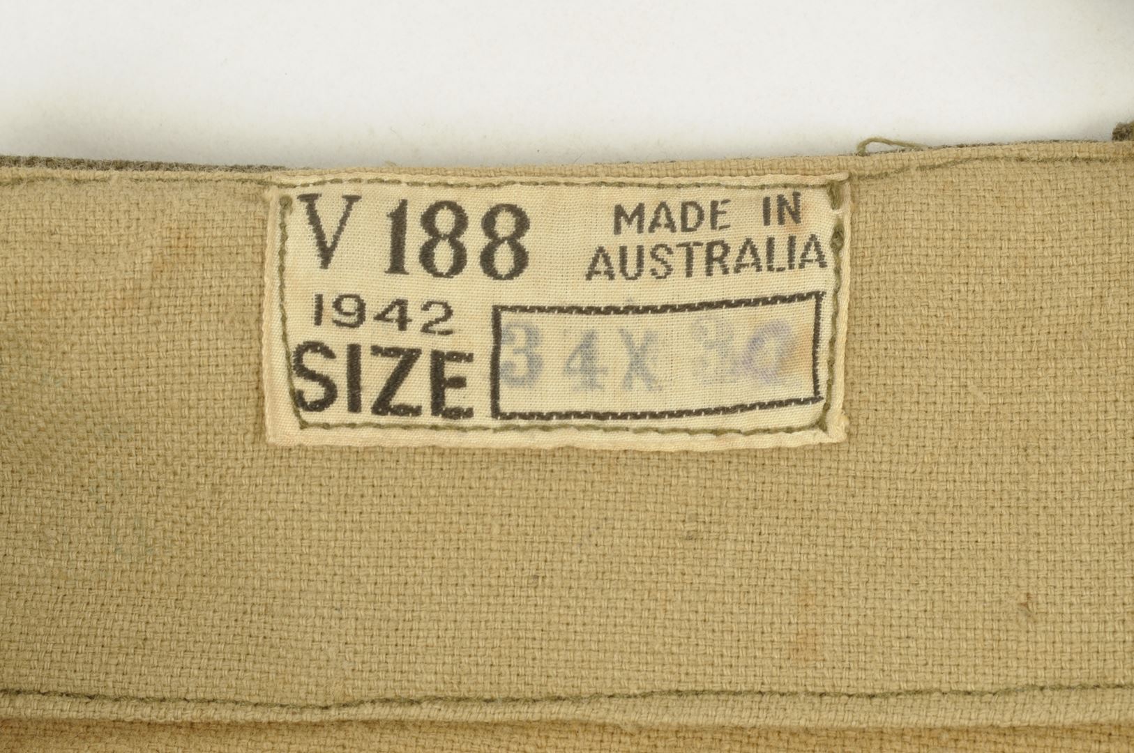 Pantalon M37 "Australian Made" daté 1942